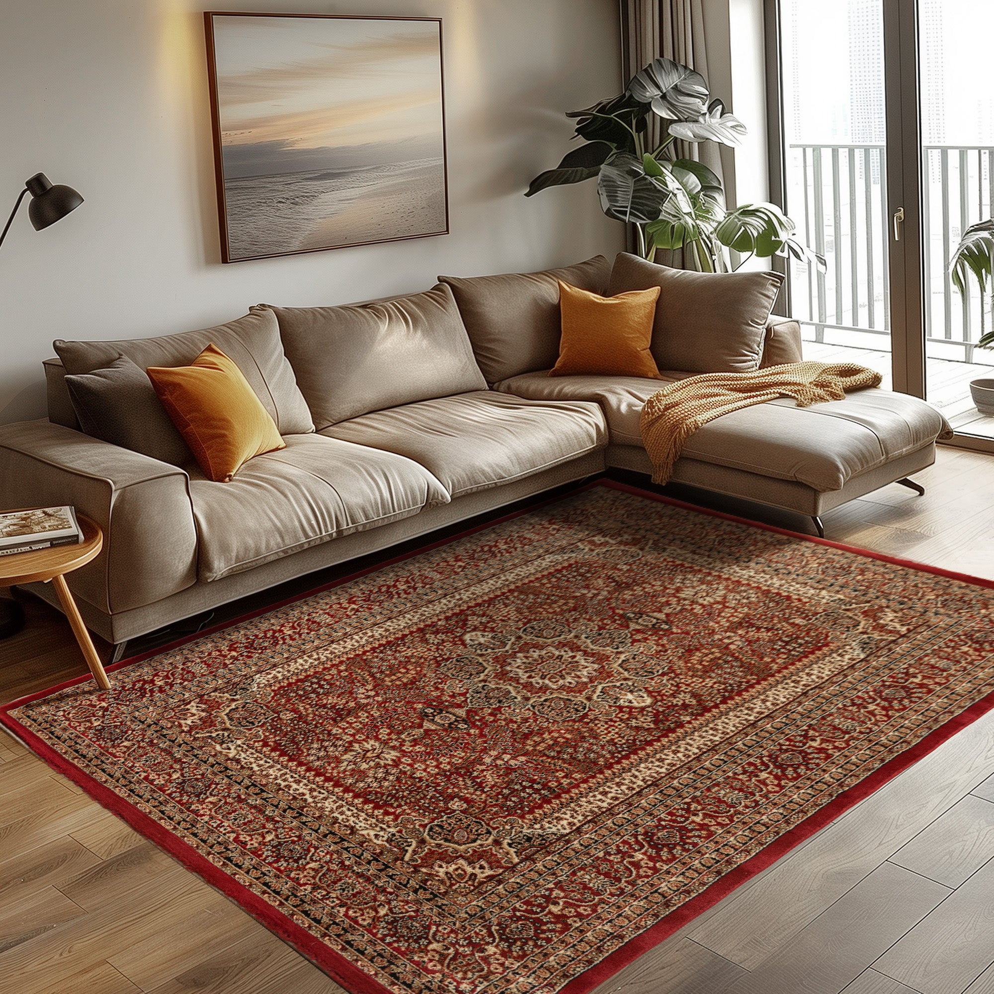 Orinet Teppich Klassisch Optik Webteppich orientalisch Design Teppich Wohnzimmer