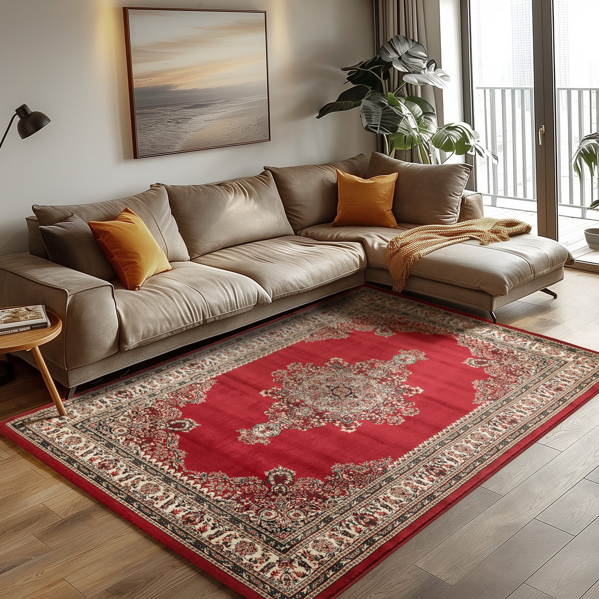 Orinet Teppich Klassisch Optik Webteppich orientalisch Design Teppich Wohnzimmer