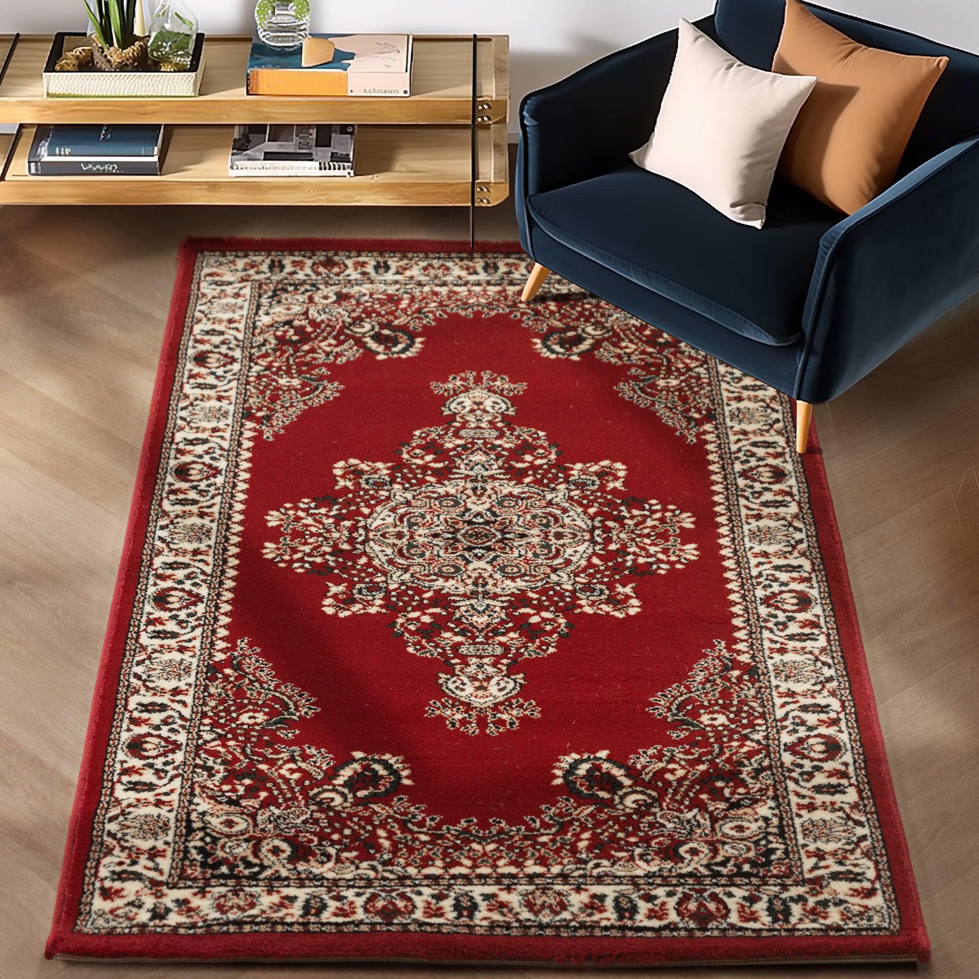 Orinet Teppich Klassisch Optik Webteppich orientalisch Design Teppich Wohnzimmer