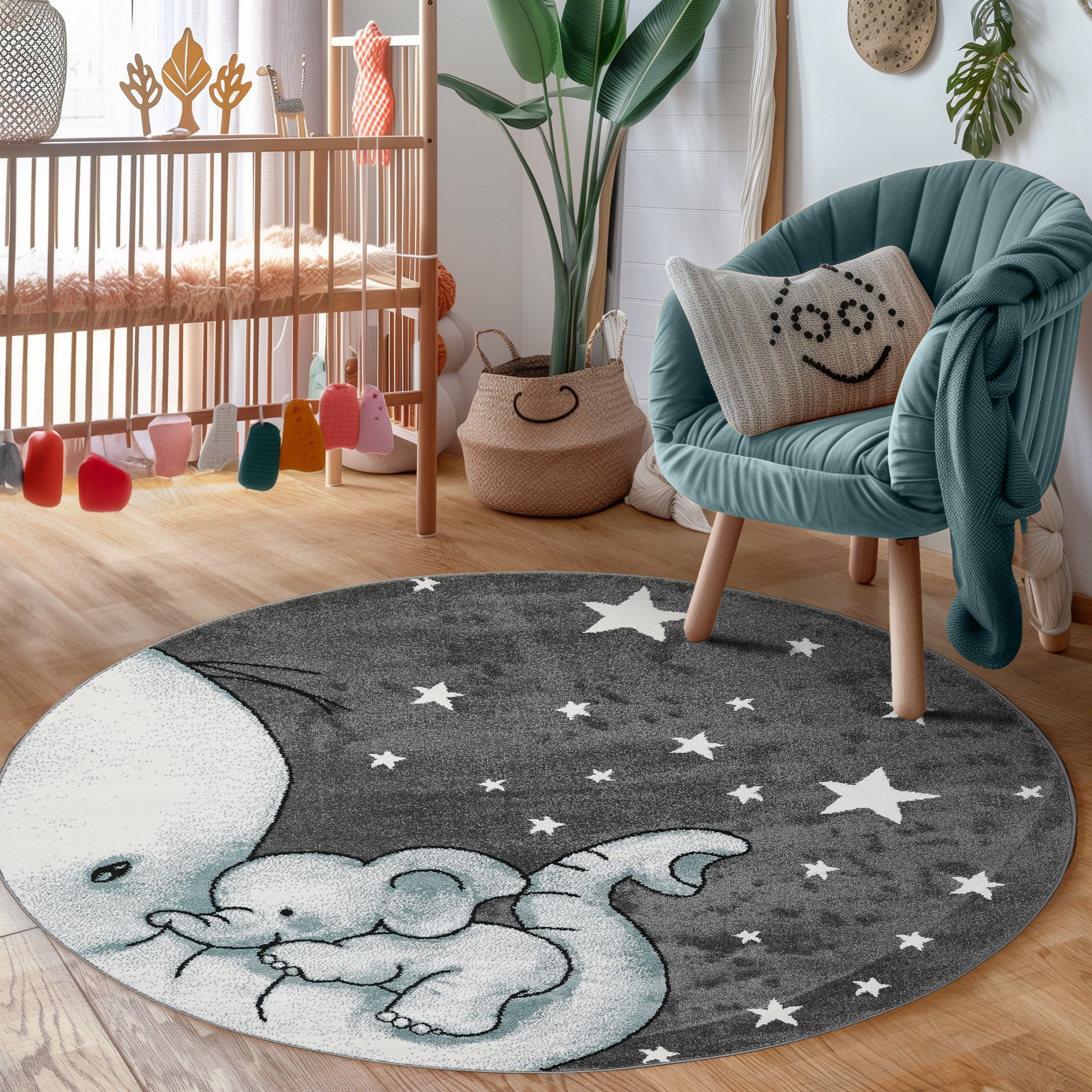Children's carpet boy elephant design baby room carpet children's room easy to care for