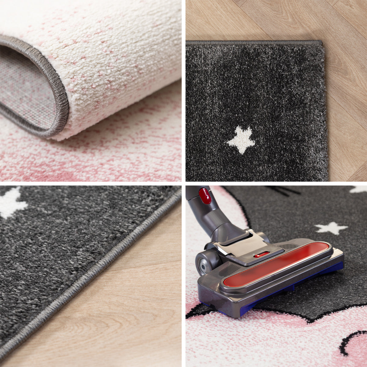 Carpettex Kinderteppich Waschbar Weich Antiallergen Spielteppich