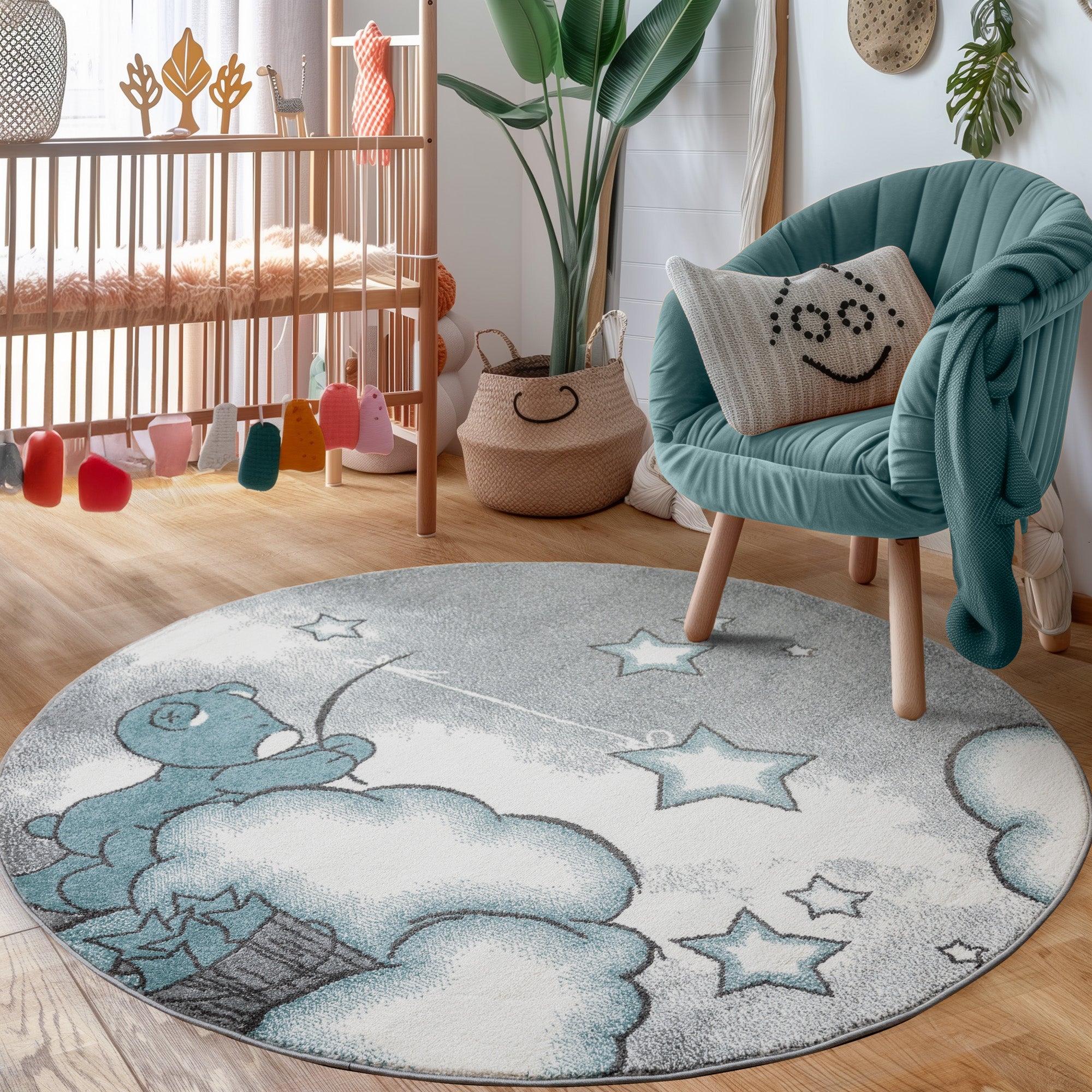 Tapis enfant garçon ours mignon design tapis chambre bébé chambre enfant facile d'entretien