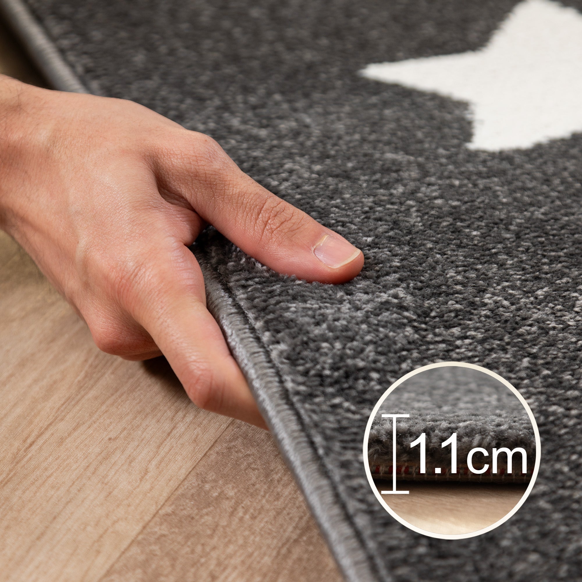 Tapis enfant fille étoile design tapis chambre bébé chambre enfant facile d'entretien