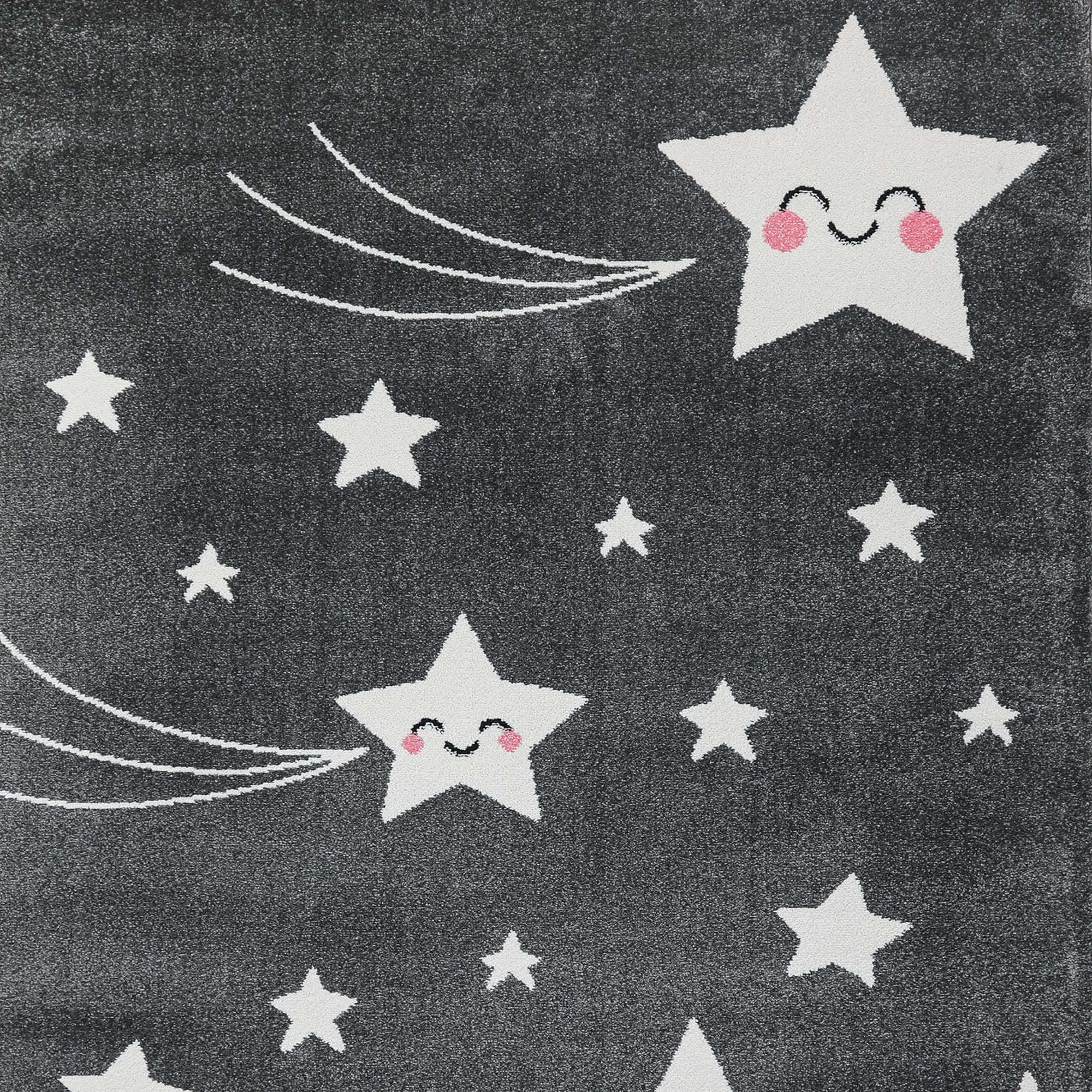 Tapis enfant fille étoile design tapis chambre bébé chambre enfant facile d'entretien