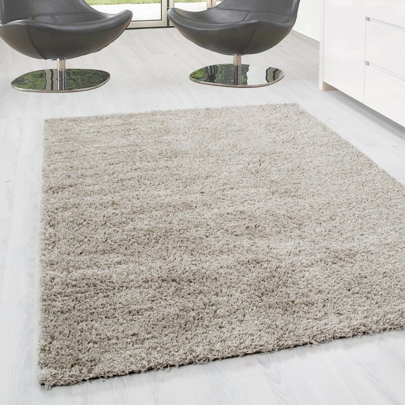 Tapis à poils longs à poils longs, tapis de salon, doux, uni en 14 couleurs