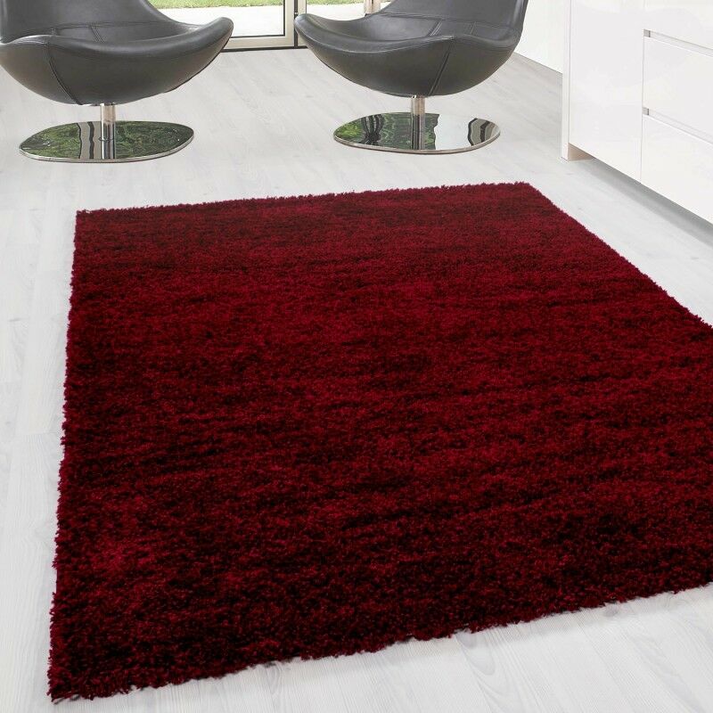 Hochflor Shaggy Langflor-Teppich Wohnzimmerteppich Soft Einfarbig in 14 Farben