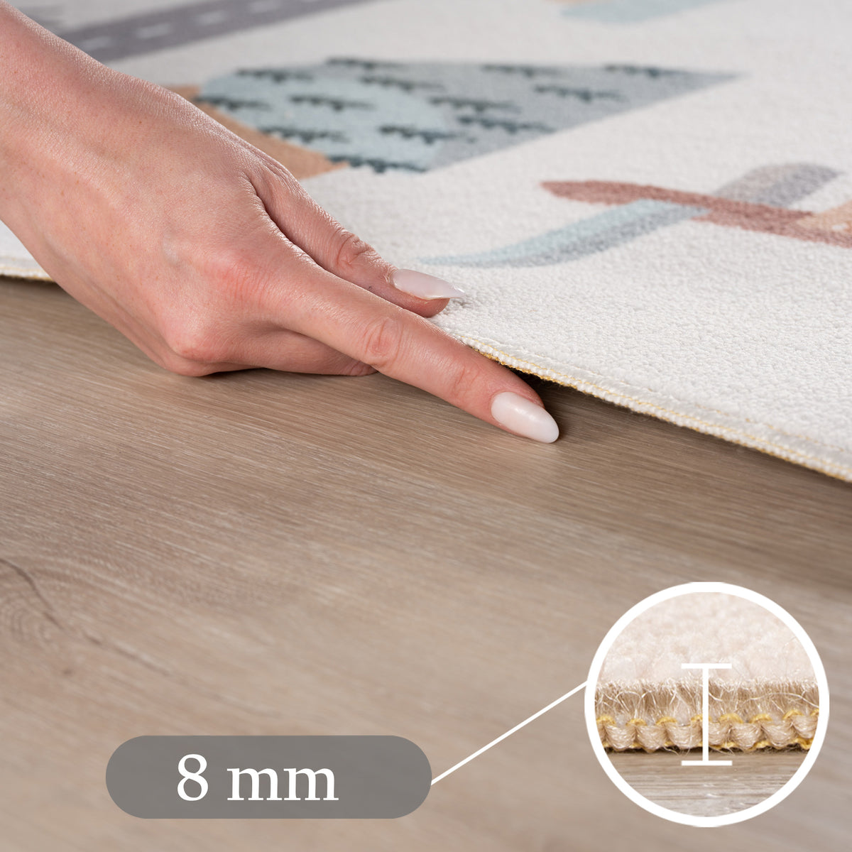 Carpettex Kinderteppich Straße Fahrzeuge Spielteppich
