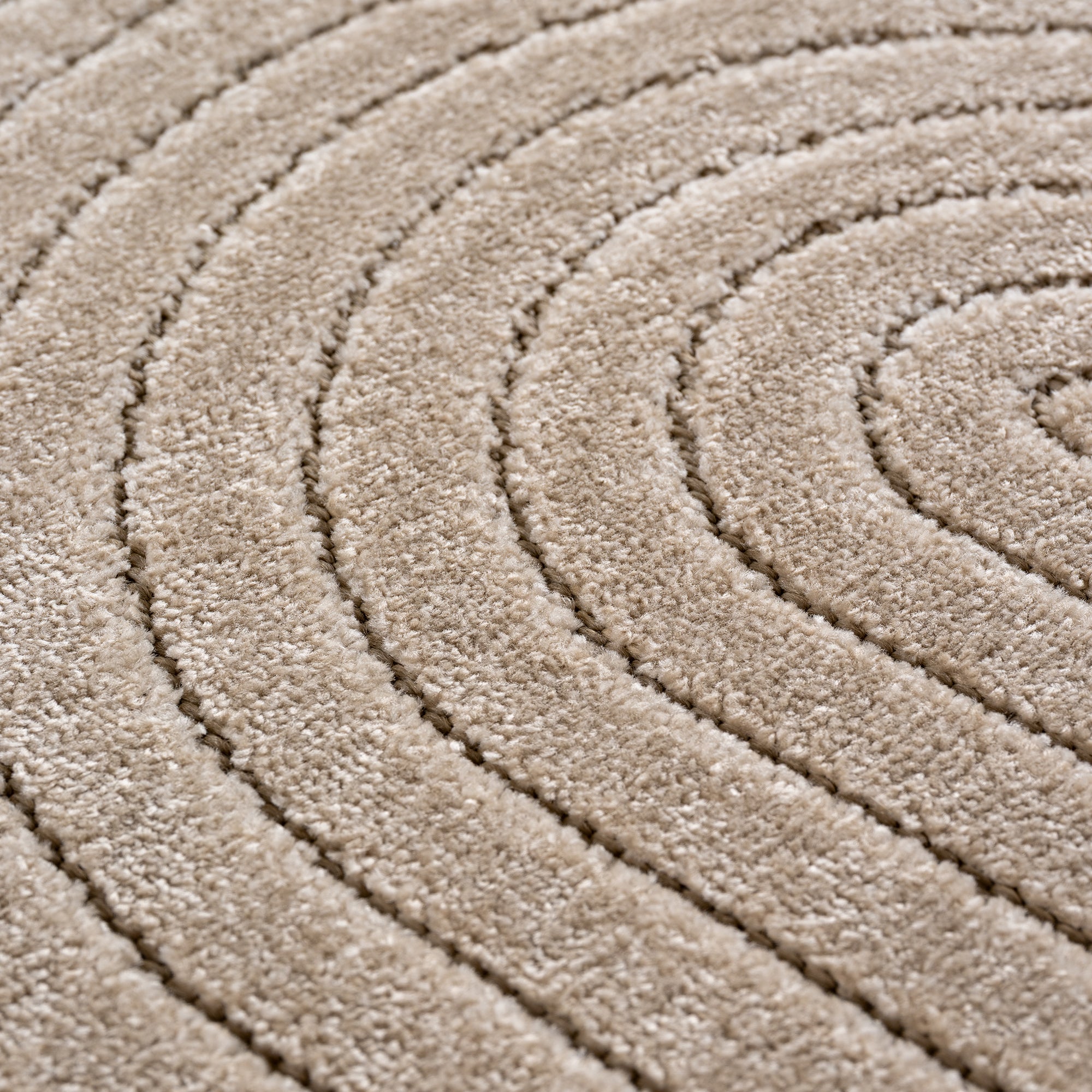 Tapis d'extérieur Carpettex, résistant aux intempéries, pour salon/balcon, effet 3D, lavable, beige