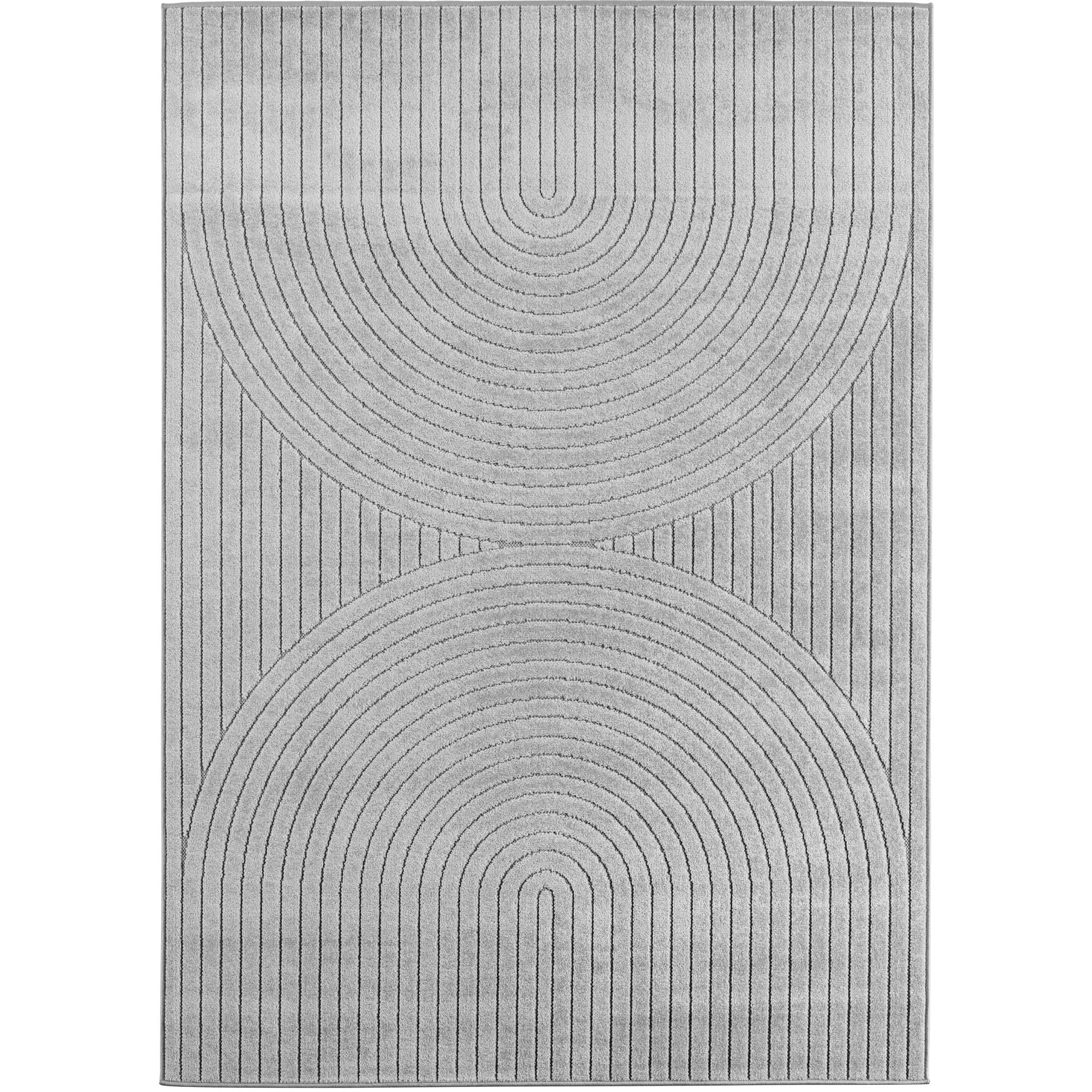Carpettex Outdoor Rug, Weatherproof, Living Room/Balcony, 3D Effect, Washable, Grey
