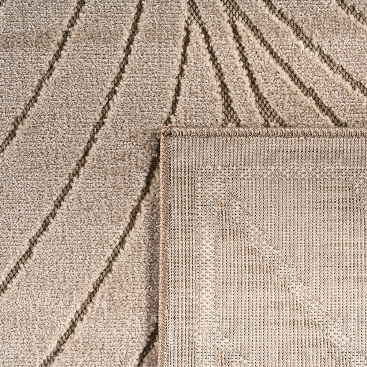 Carpettex Kurzflor Teppich 3D Hoch-Tief Skandi Boho Indoor Outdoor
