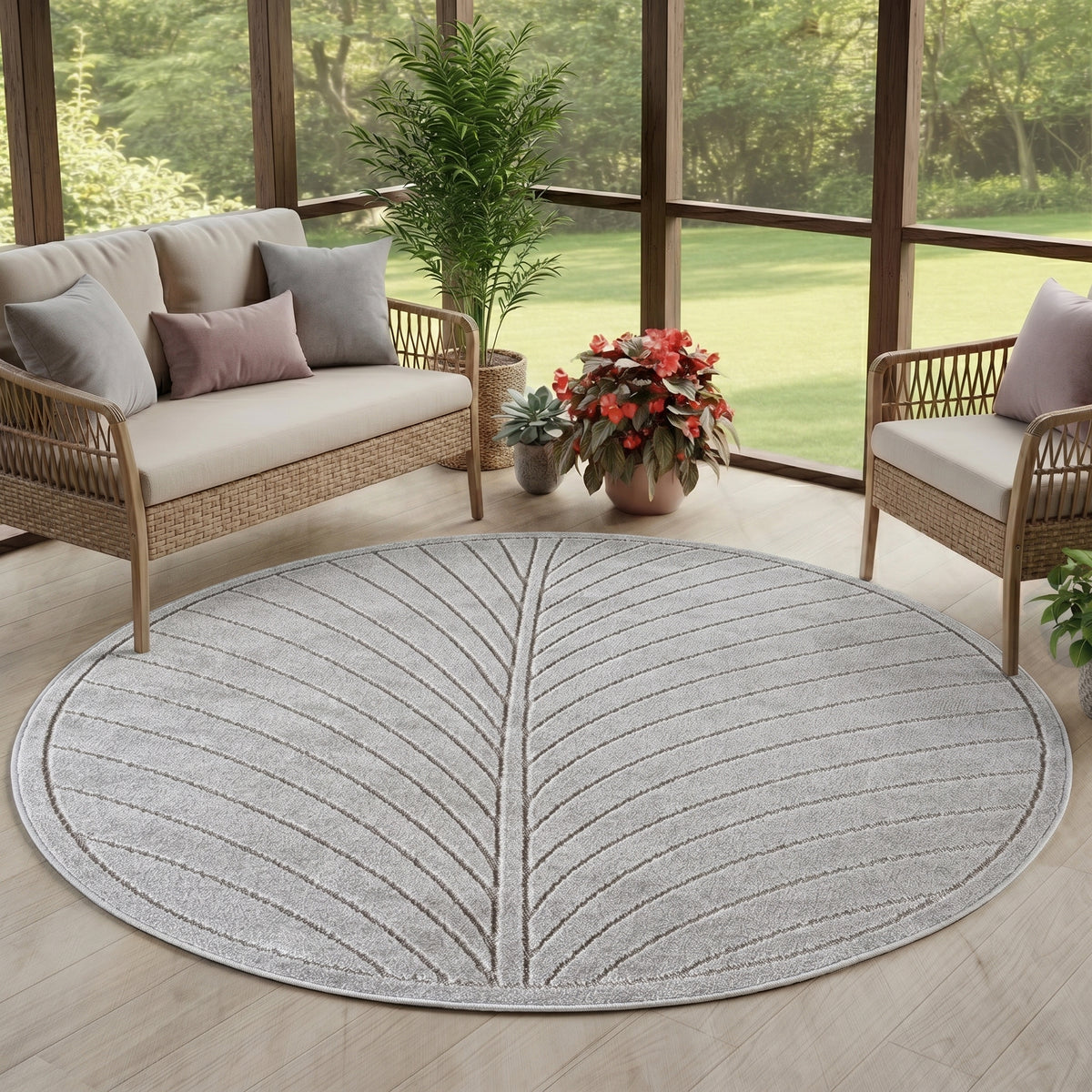Carpettex Kurzflor Teppich 3D Hoch-Tief Skandi Boho Indoor Outdoor
