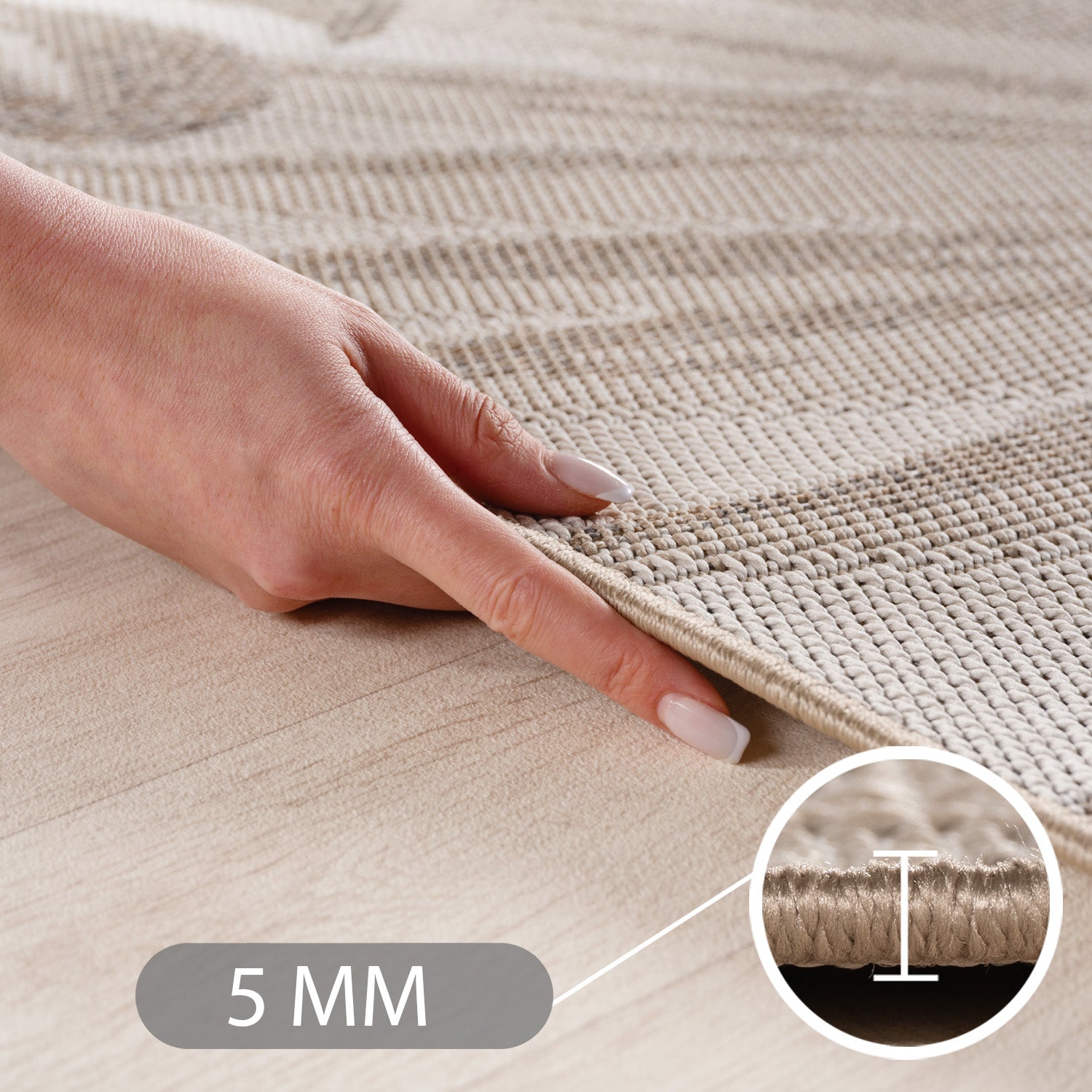 Tapis d'extérieur Carpettex, résistant aux intempéries, pour balcon, terrasse, jardin, style scandinave bohème