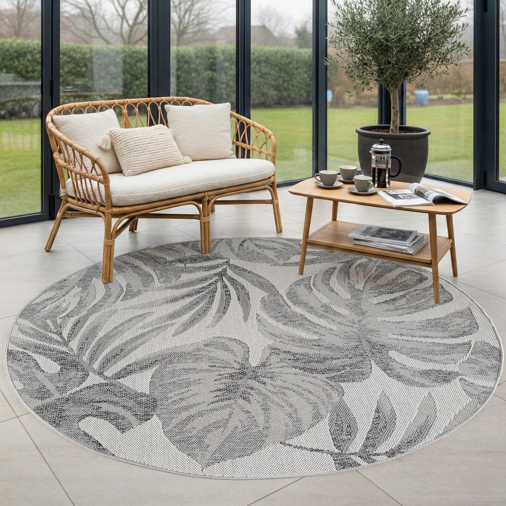 Carpettex Outdoor Teppich wetterfest Balkon, Terrasse, Garten Skandi Boho-Design