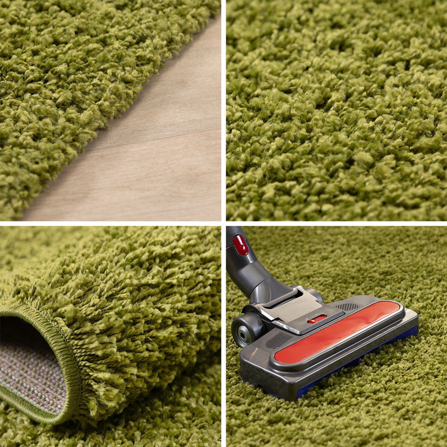 Runder Teppich Wohnzimmer Hochflor Einfarbiges Design Langflor Shaggy Modern