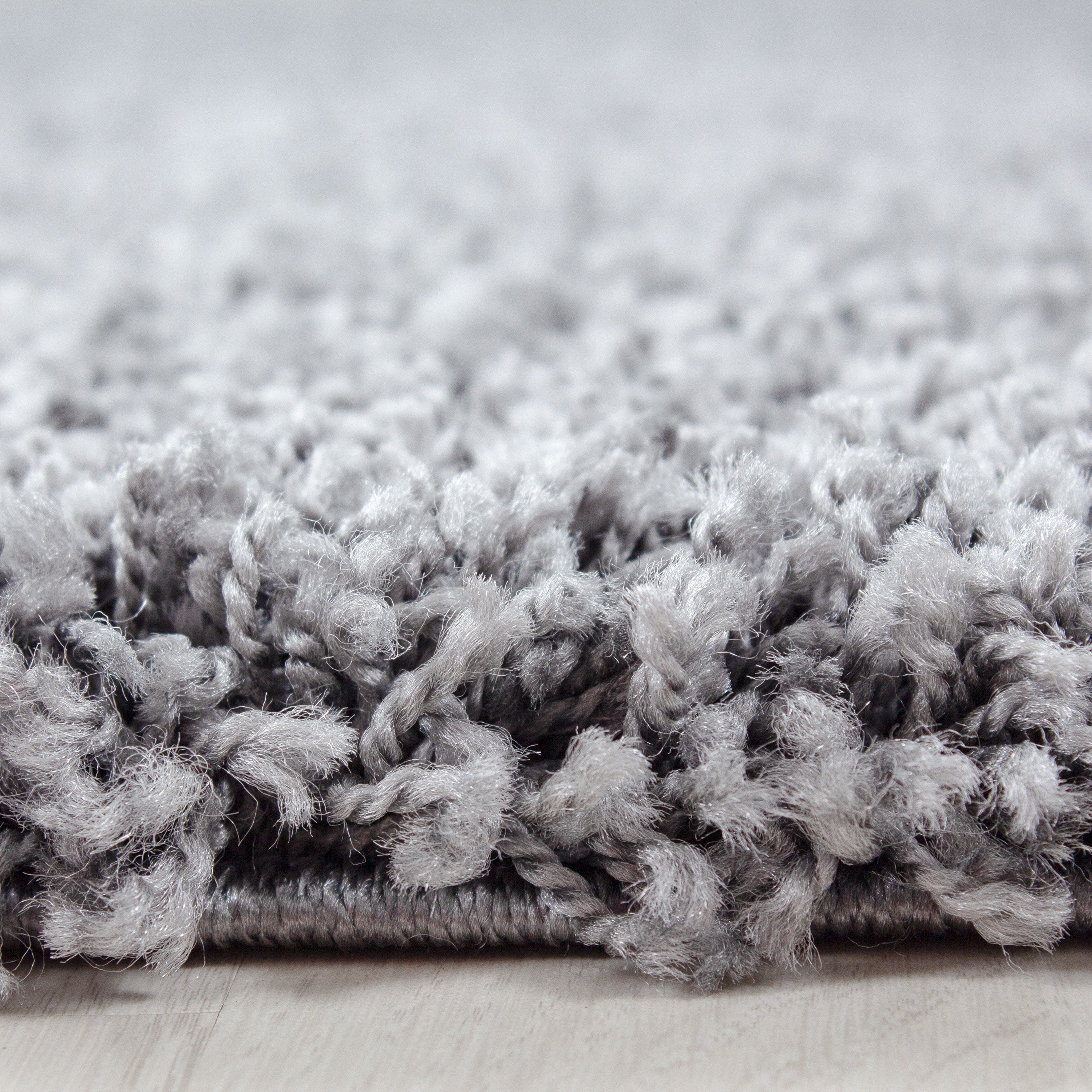 Deep pile rug for living room, long pile shaggy rug, plain design, fluffy
