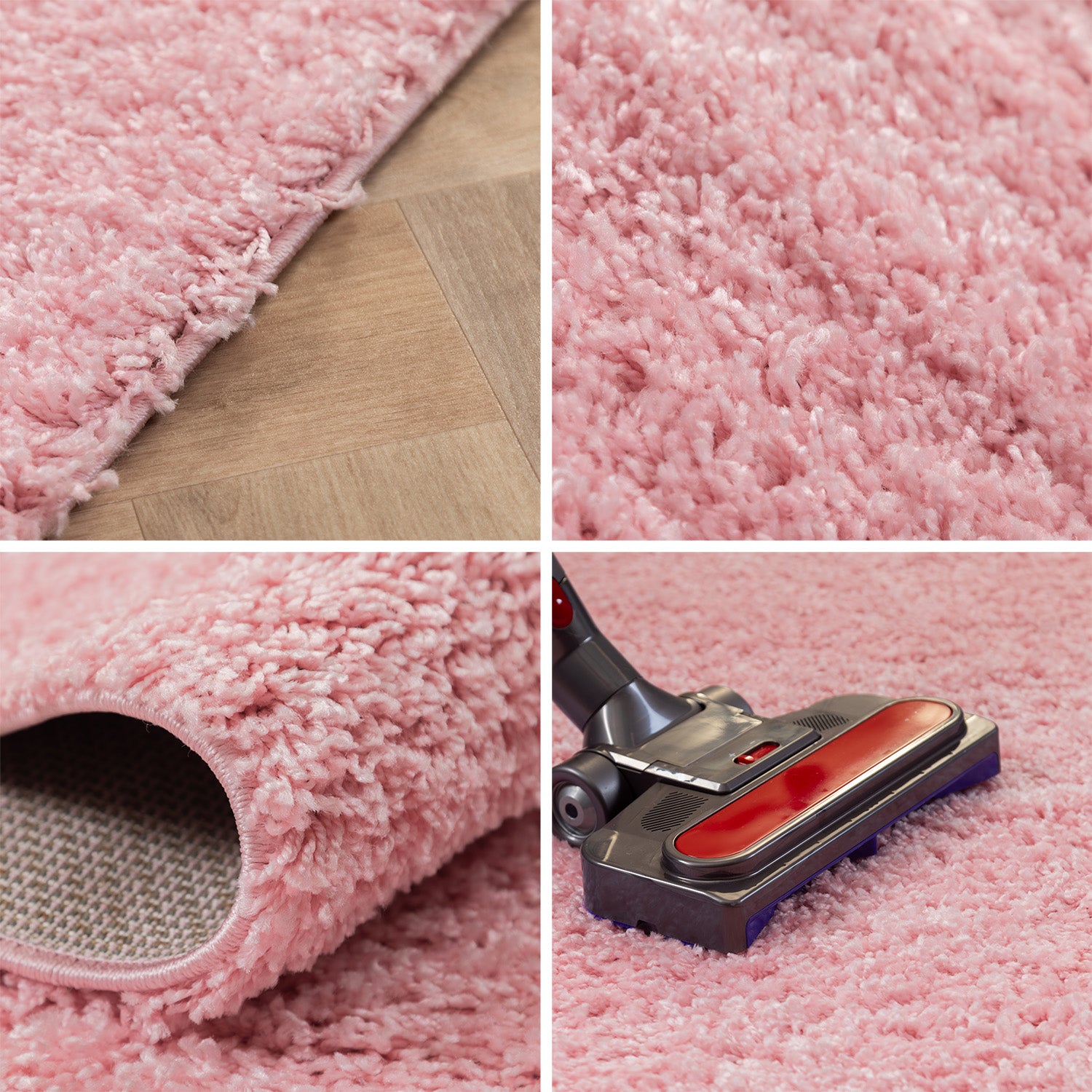 Runder Teppich Wohnzimmer Hochflor Einfarbiges Design Langflor Shaggy Modern