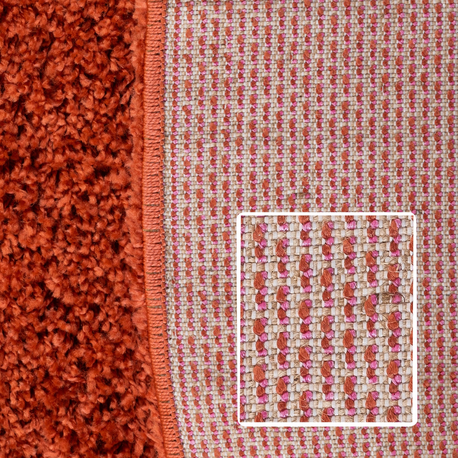 Runder Teppich Wohnzimmer Hochflor Einfarbiges Design Langflor Shaggy Modern
