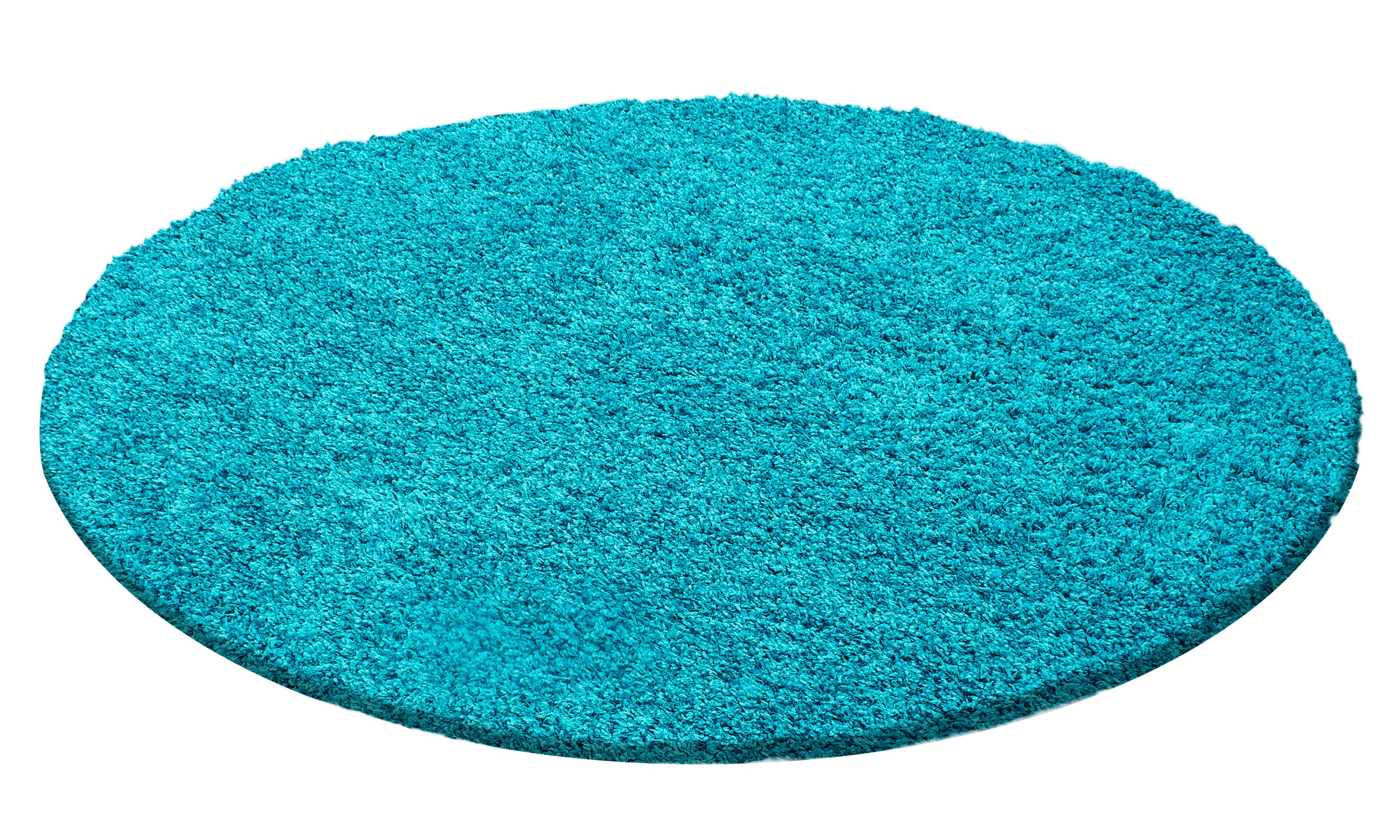 Deep pile rug for living room, long pile shaggy rug, plain design, fluffy