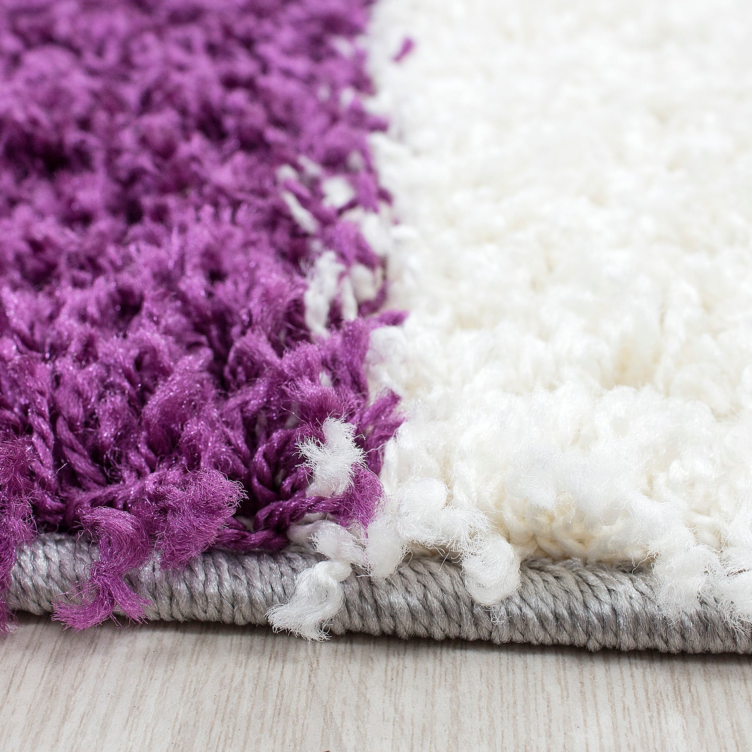 Tapis à poils longs, tapis à poils longs, tapis de salon, motif à carreaux