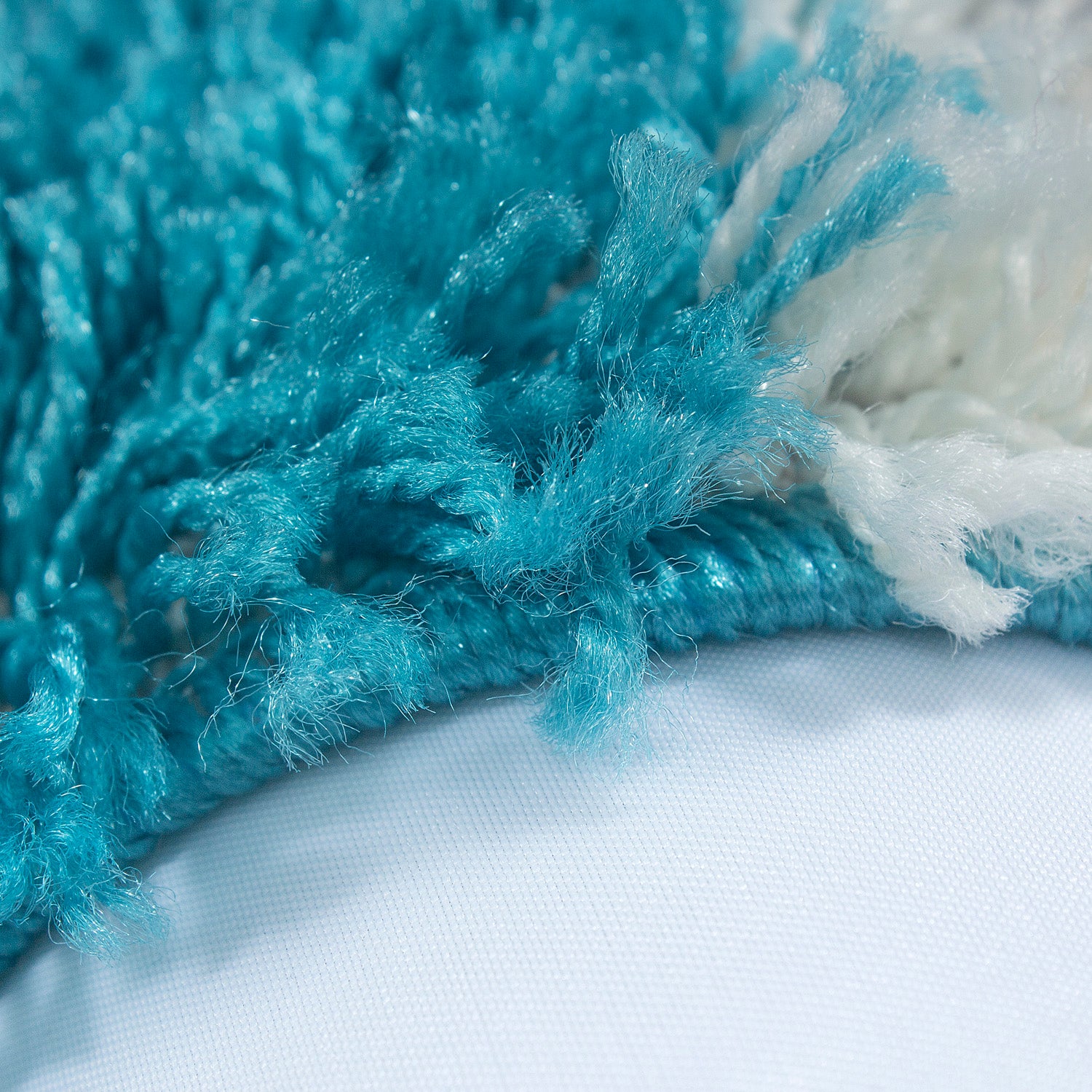 Shaggy Teppich Hochflor Langflor Wohnzimmer Teppich Gemustert in Karo Design
