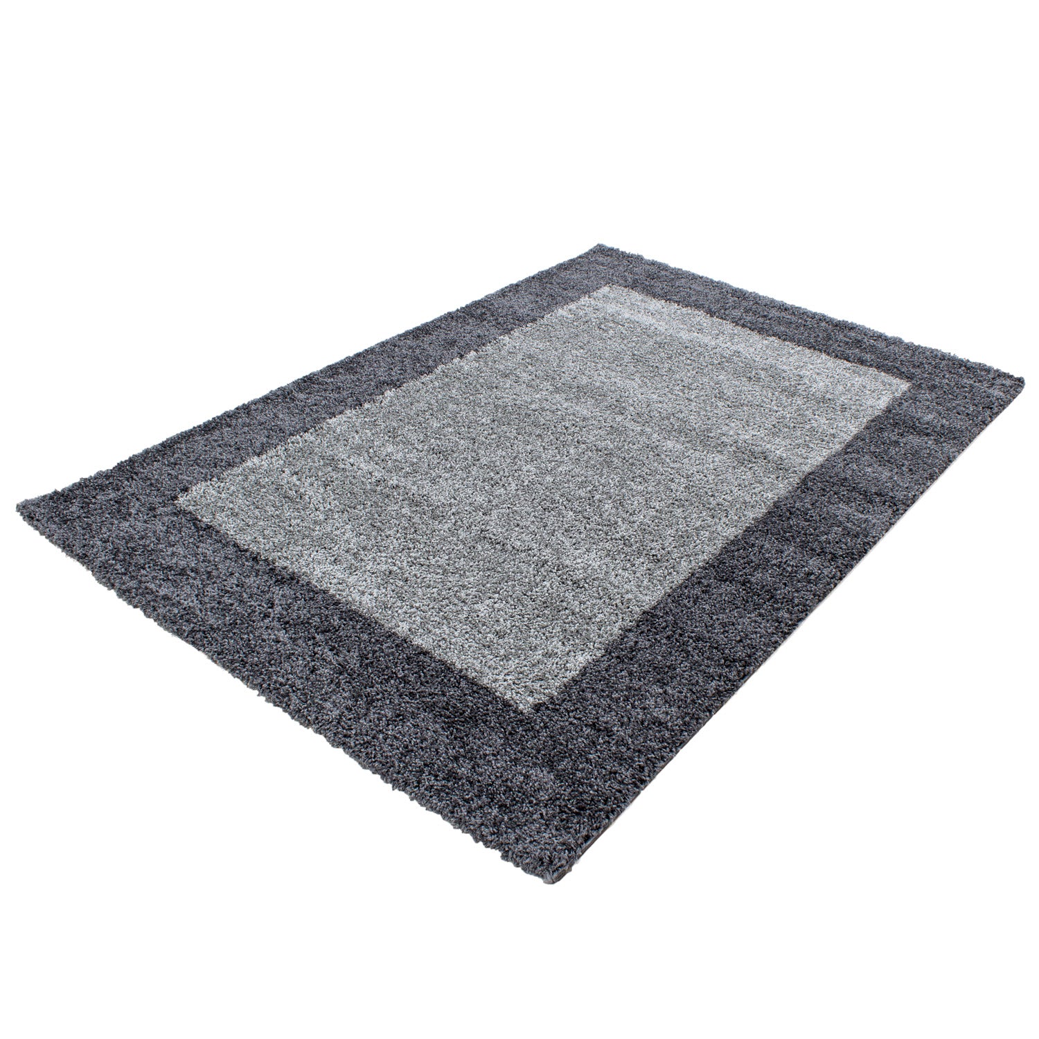Tapis à poils longs, tapis à poils longs, tapis de salon, motif bordure
