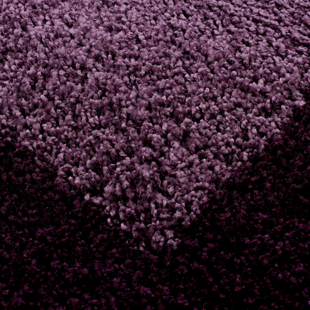 Runder Hochflor Teppich Wohnzimmer Langflor Shaggy Gemustert in Bordüre Design