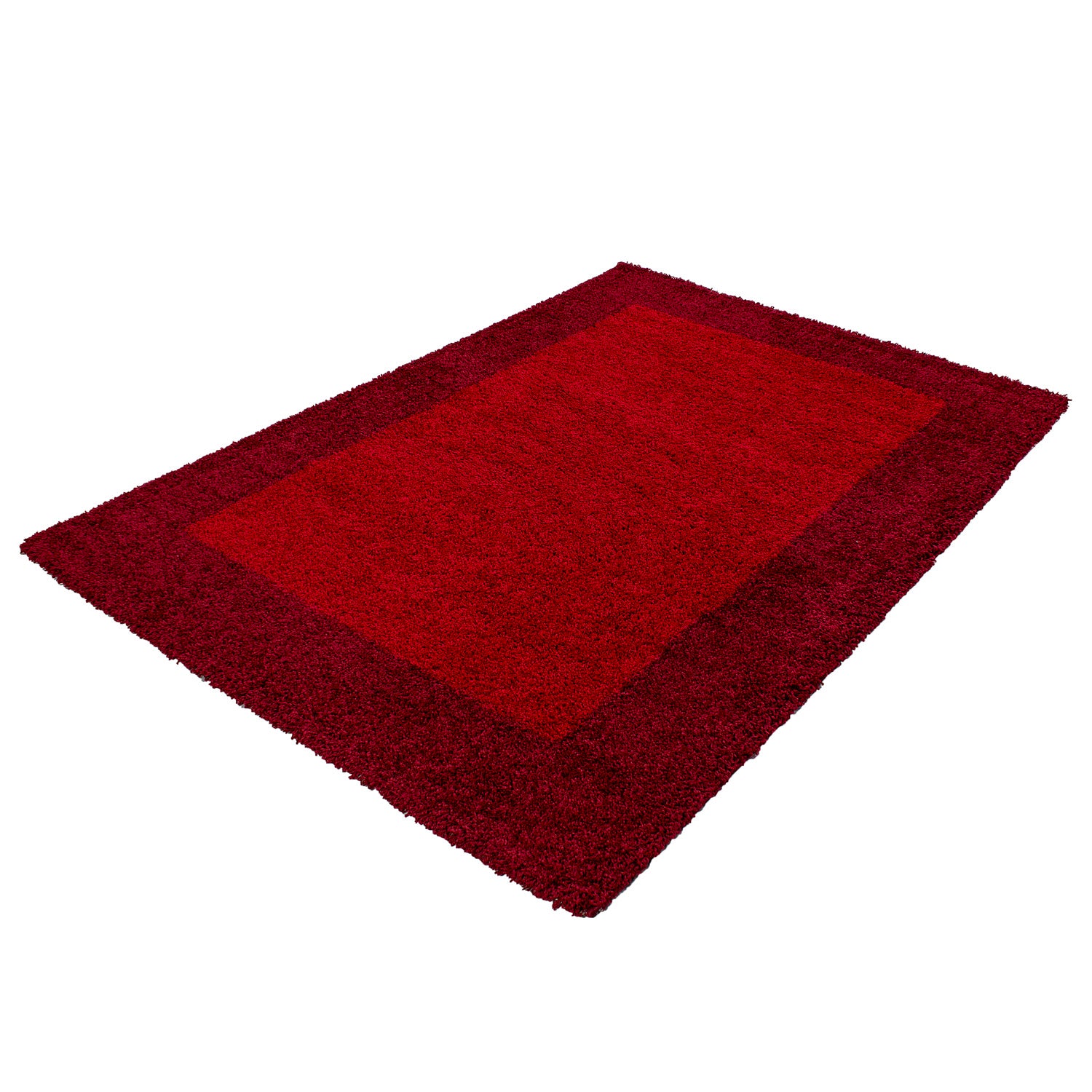 Shaggy rug, deep pile, long pile living room rug, patterned in border design