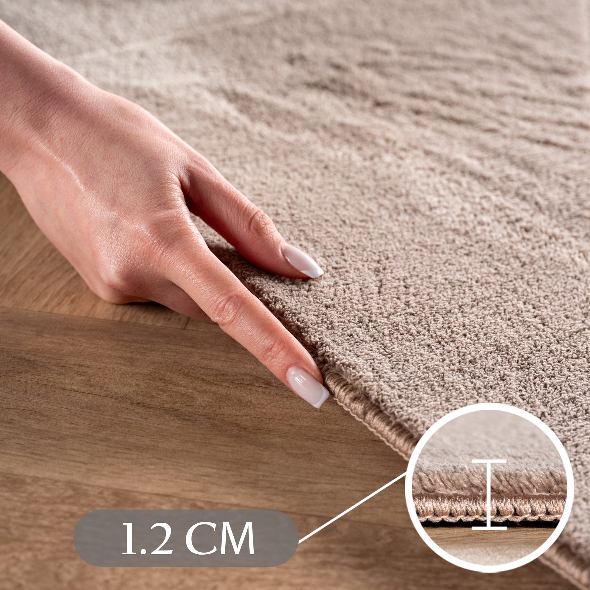 Tapis scandinave, style bohème, uni beige et crème, lavable