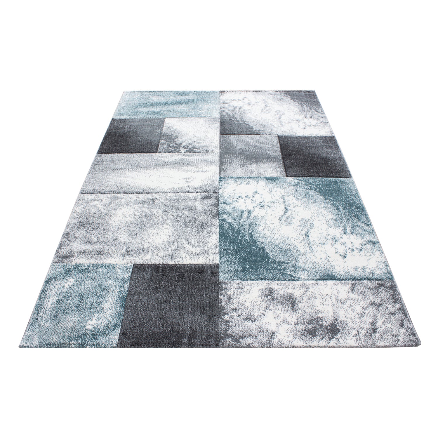 Designer Wohnzimmer Teppich Modern Design handgearbeiteter Konturenschnitt