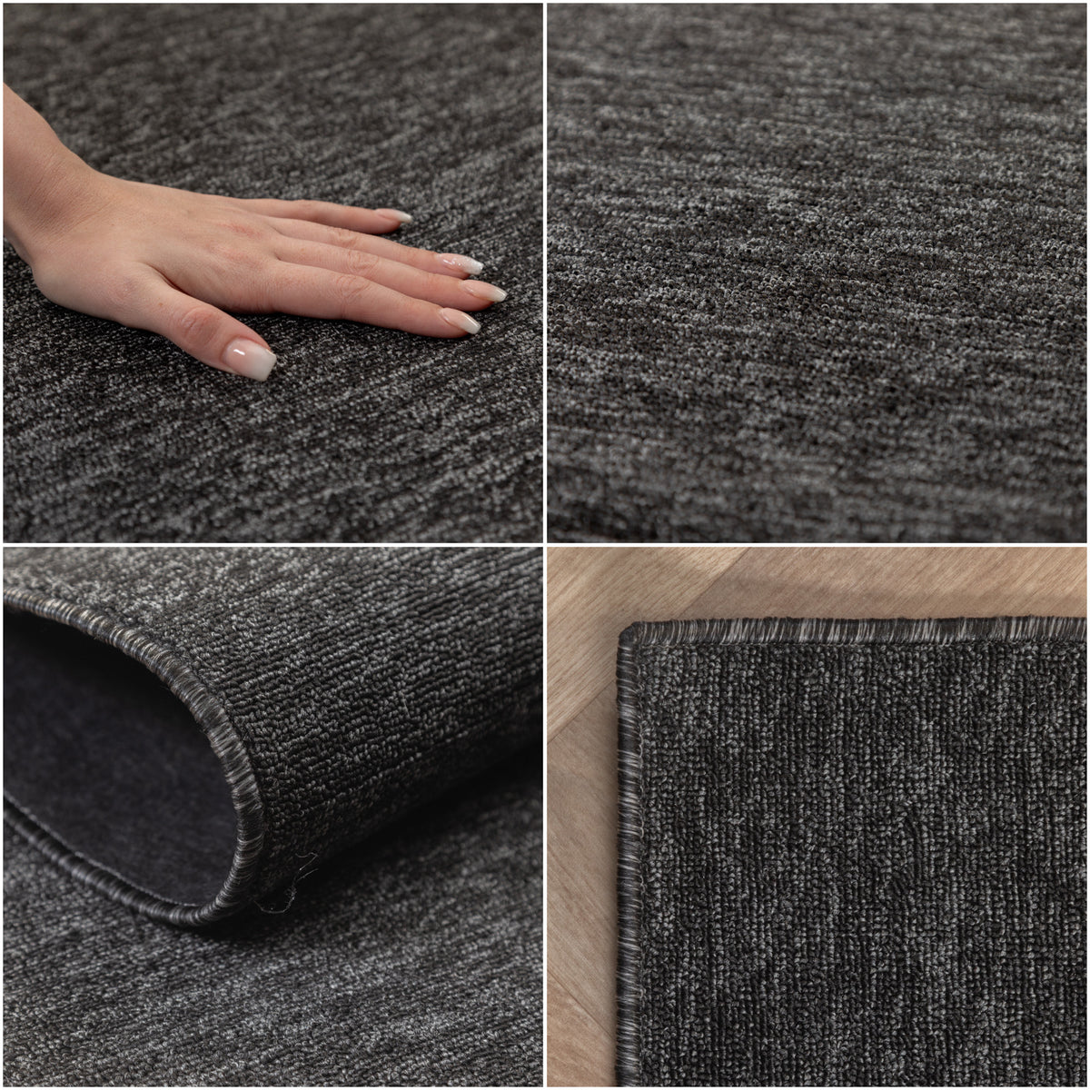 Carpettex Kurzflor Schlingenteppich Einfarbig Modern Pflegeleicht