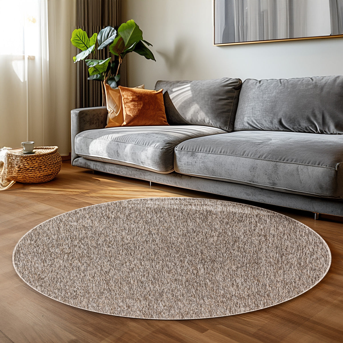 Carpettex Kurzflor Schlingenteppich Einfarbig Modern Pflegeleicht