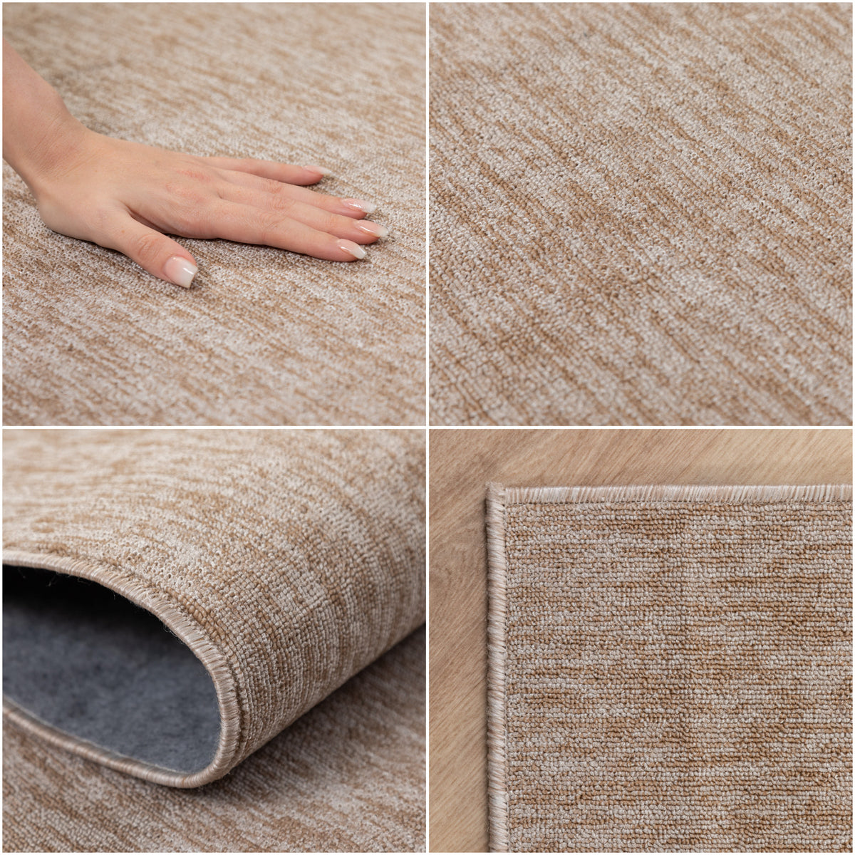 Carpettex Kurzflor Schlingenteppich Einfarbig Modern Pflegeleicht