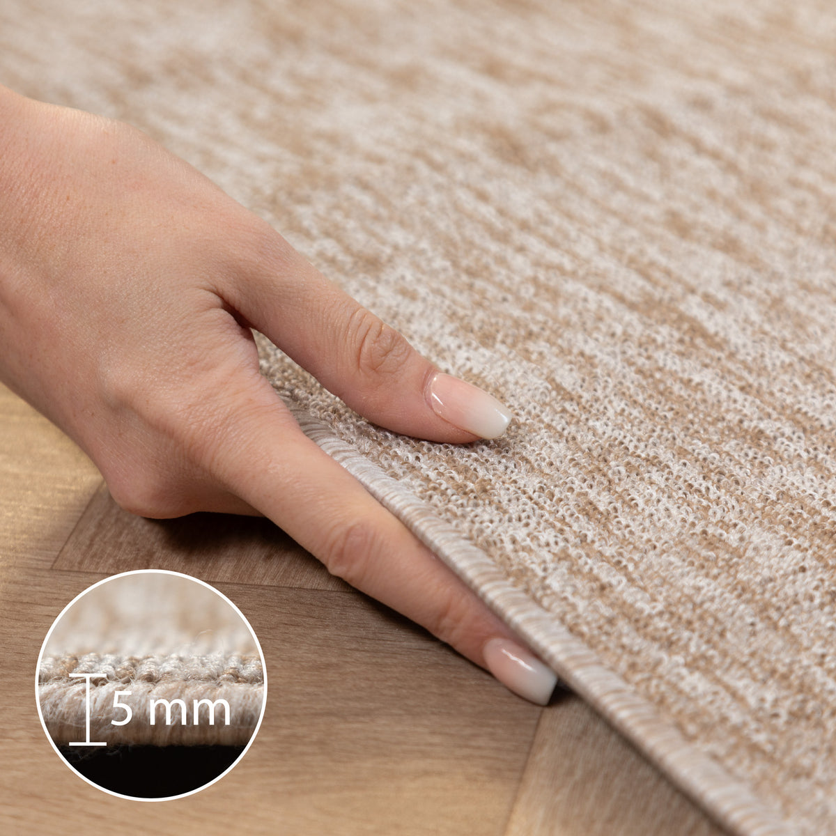 Carpettex Kurzflor Schlingenteppich Einfarbig Modern Pflegeleicht