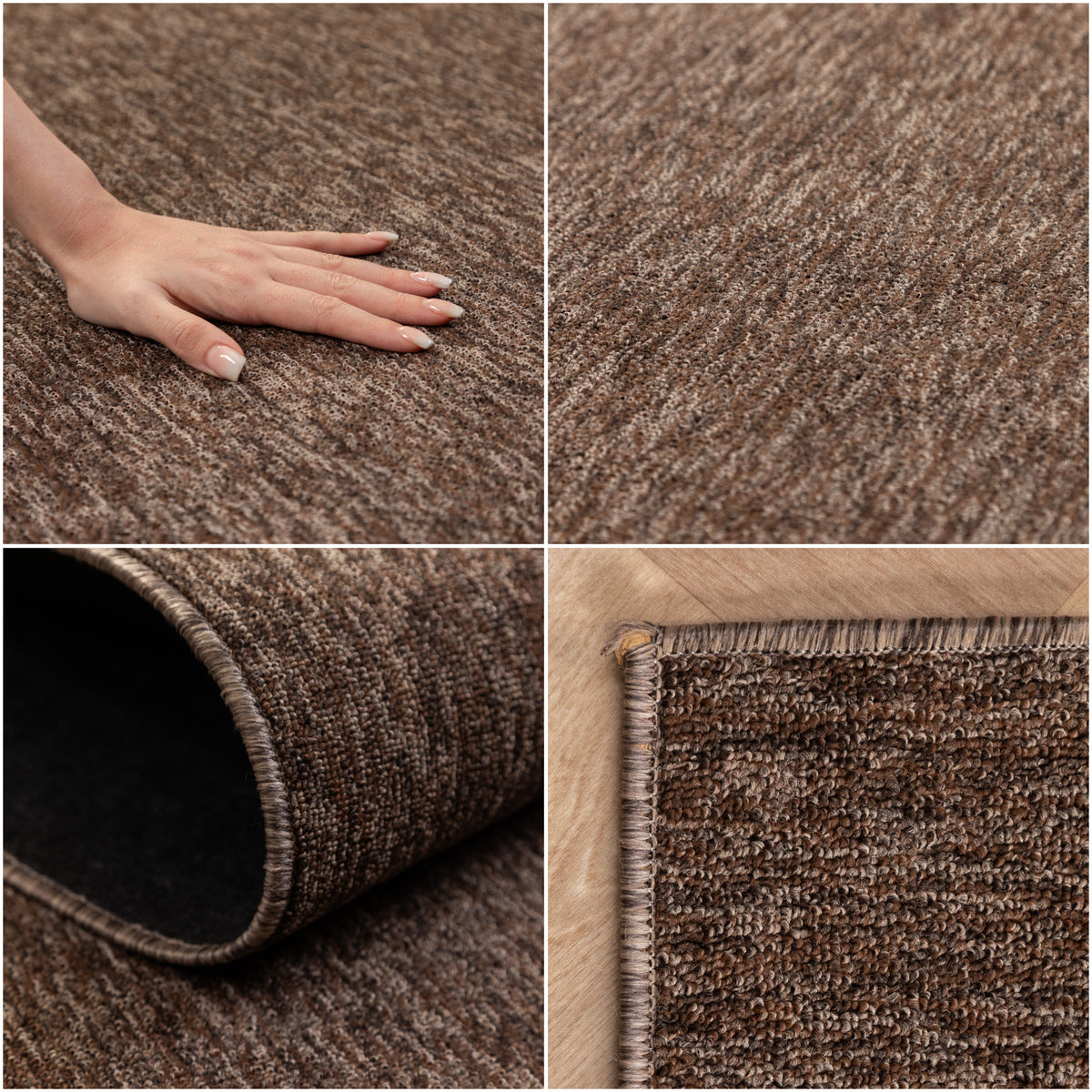 Carpettex Kurzflor Schlingenteppich Einfarbig Modern Pflegeleicht
