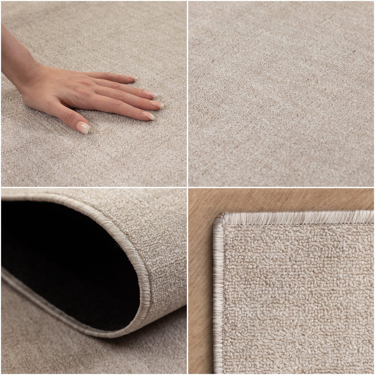 Carpettex Kurzflor Schlingenteppich Einfarbig Modern Pflegeleicht