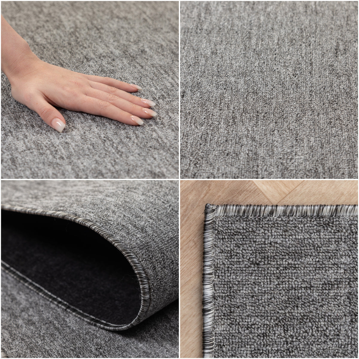 Carpettex Kurzflor Schlingenteppich Einfarbig Modern Pflegeleicht
