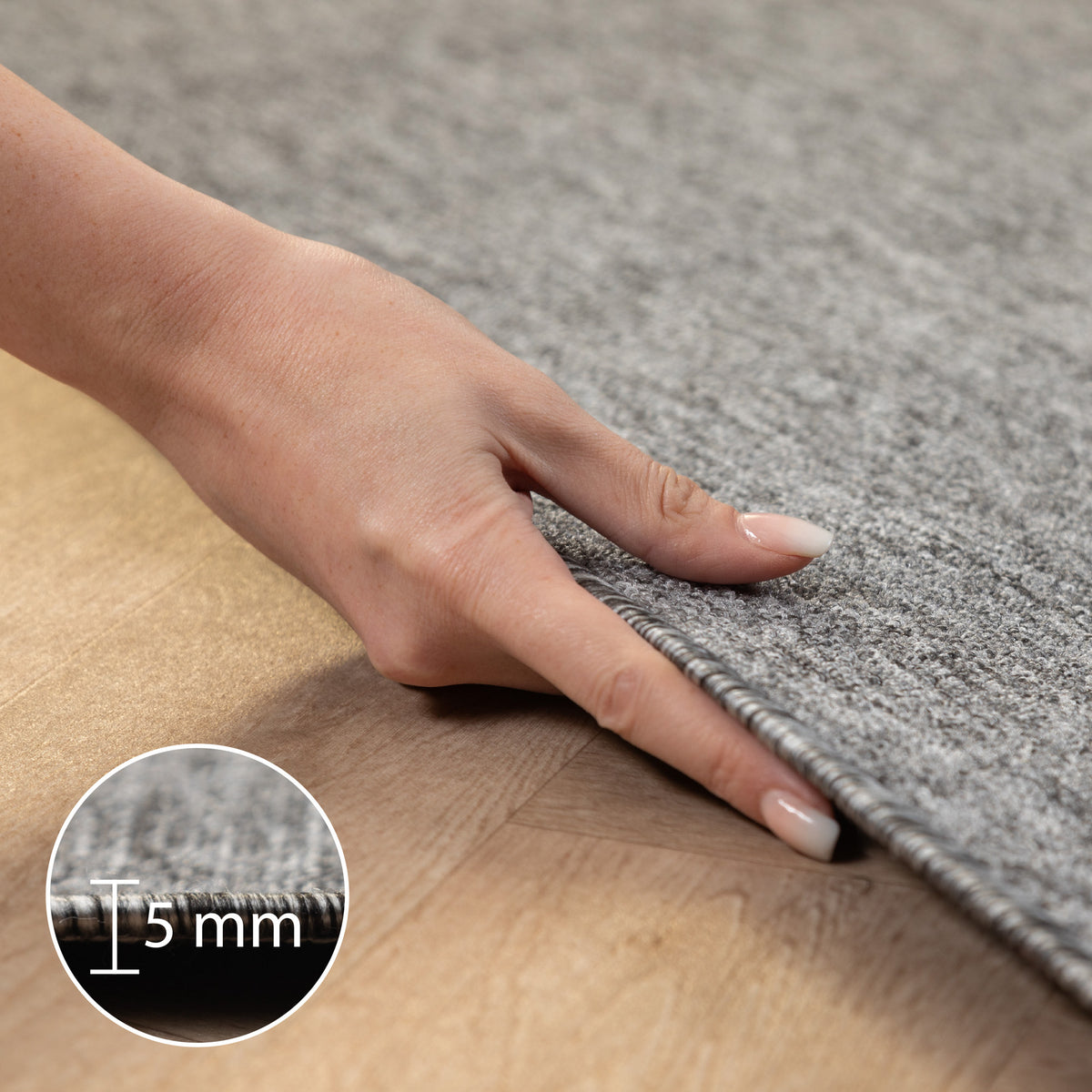Carpettex Kurzflor Schlingenteppich Einfarbig Modern Pflegeleicht