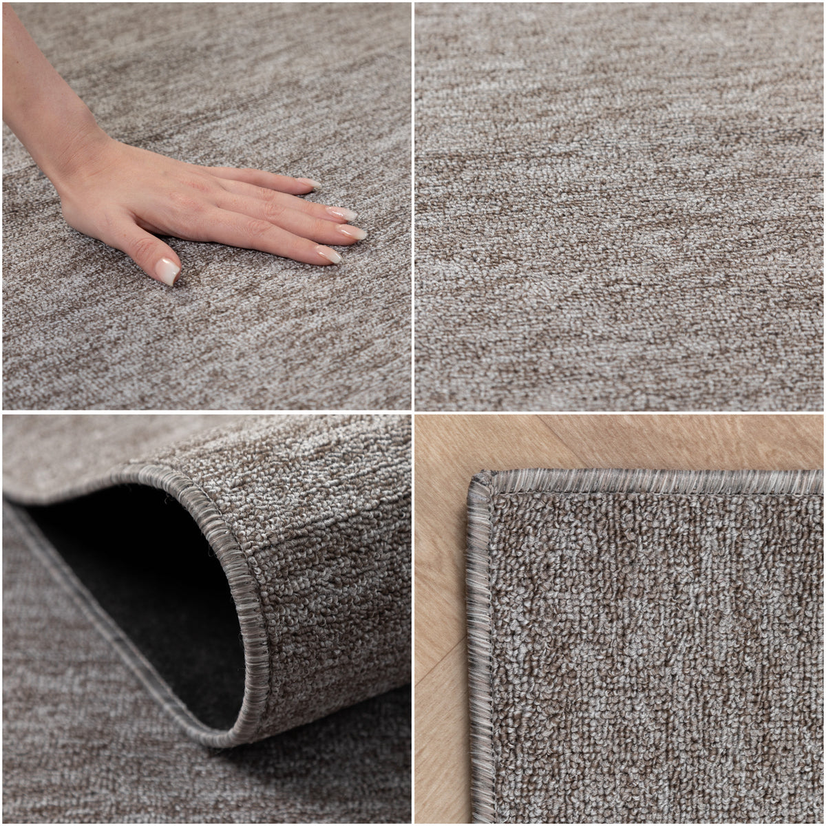 Carpettex Kurzflor Schlingenteppich Einfarbig Modern Pflegeleicht