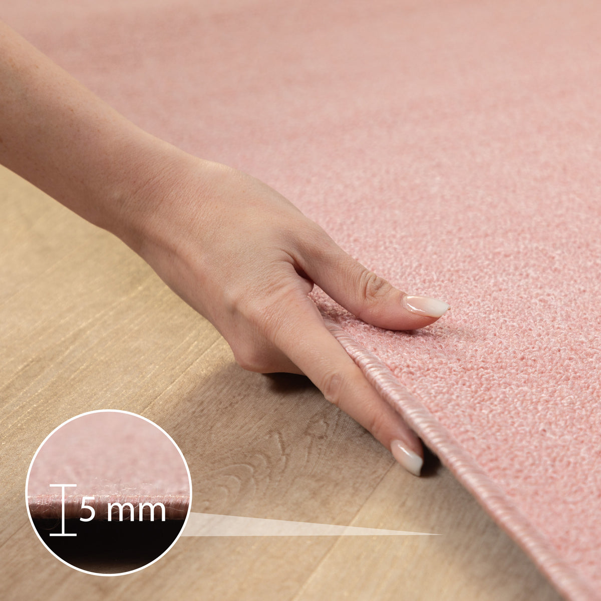 Carpettex Kurzflor Schlingenteppich Einfarbig Modern Pflegeleicht