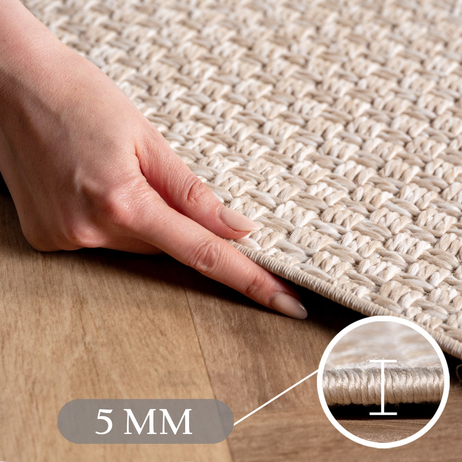 Tapis d'extérieur Carpettex, résistant aux intempéries, idéal pour la cuisine, le balcon et le salon, style bohème, beige-1