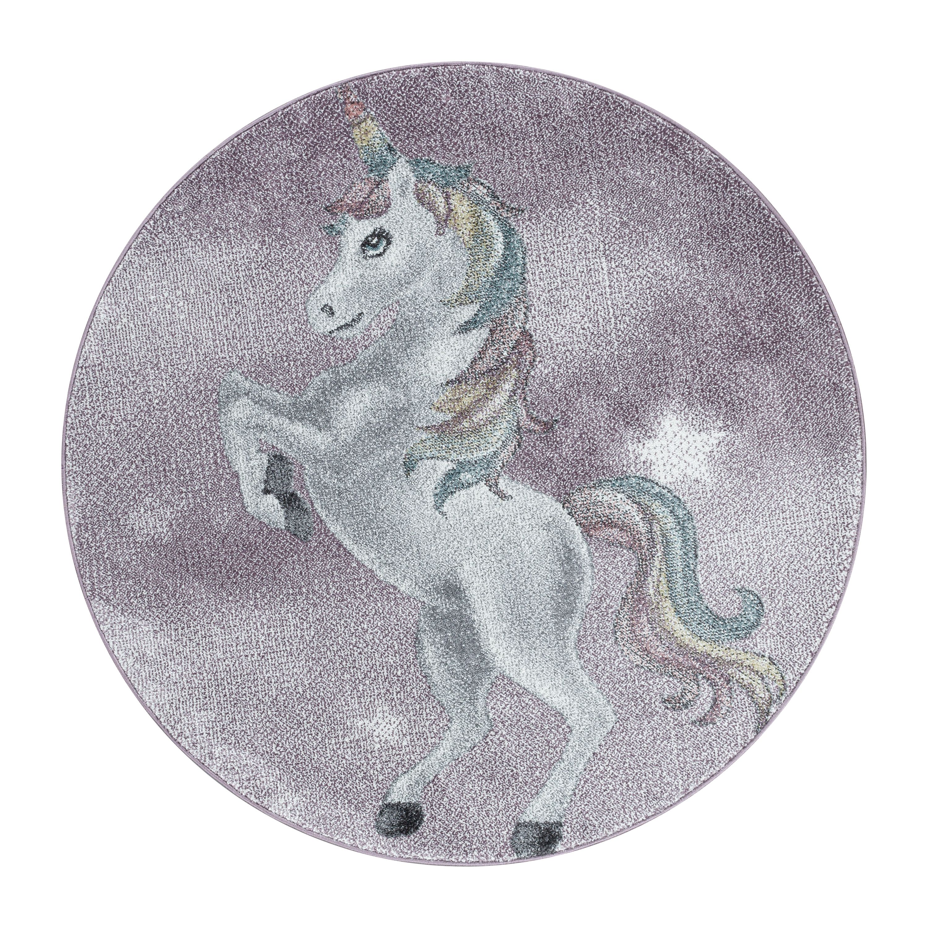 Children's Rug Unicorn Design Modern Soft Easy Care Rug Children's Room