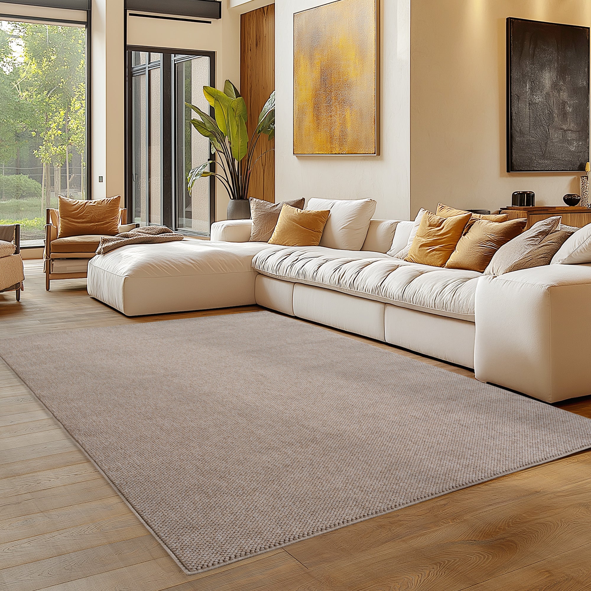 Carpettex Carpet Plain Bouclé Scandinavian Style Modern Easy Care Living Room