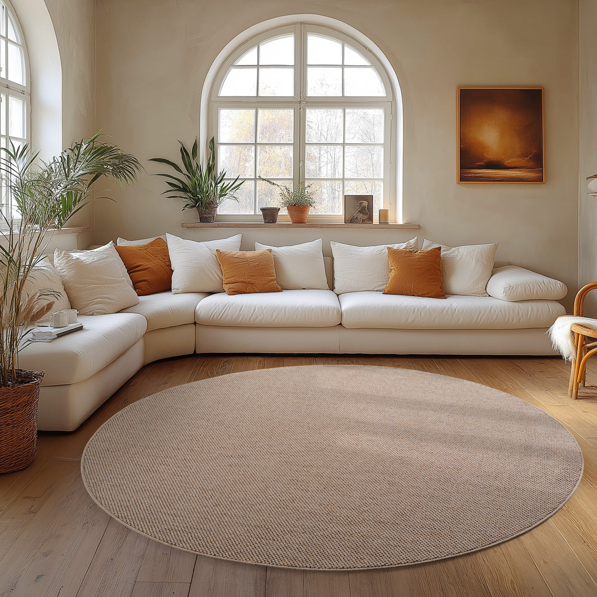 Carpettex Bouclé Teppich Schlingenflor Skandi Einfarbig Weich