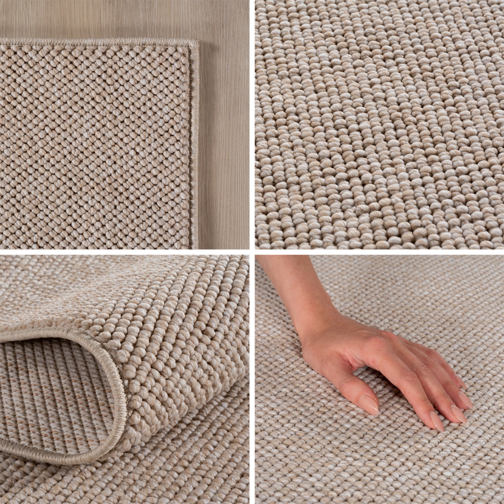 Carpettex Carpet Plain Bouclé Scandinavian Style Modern Easy Care Living Room