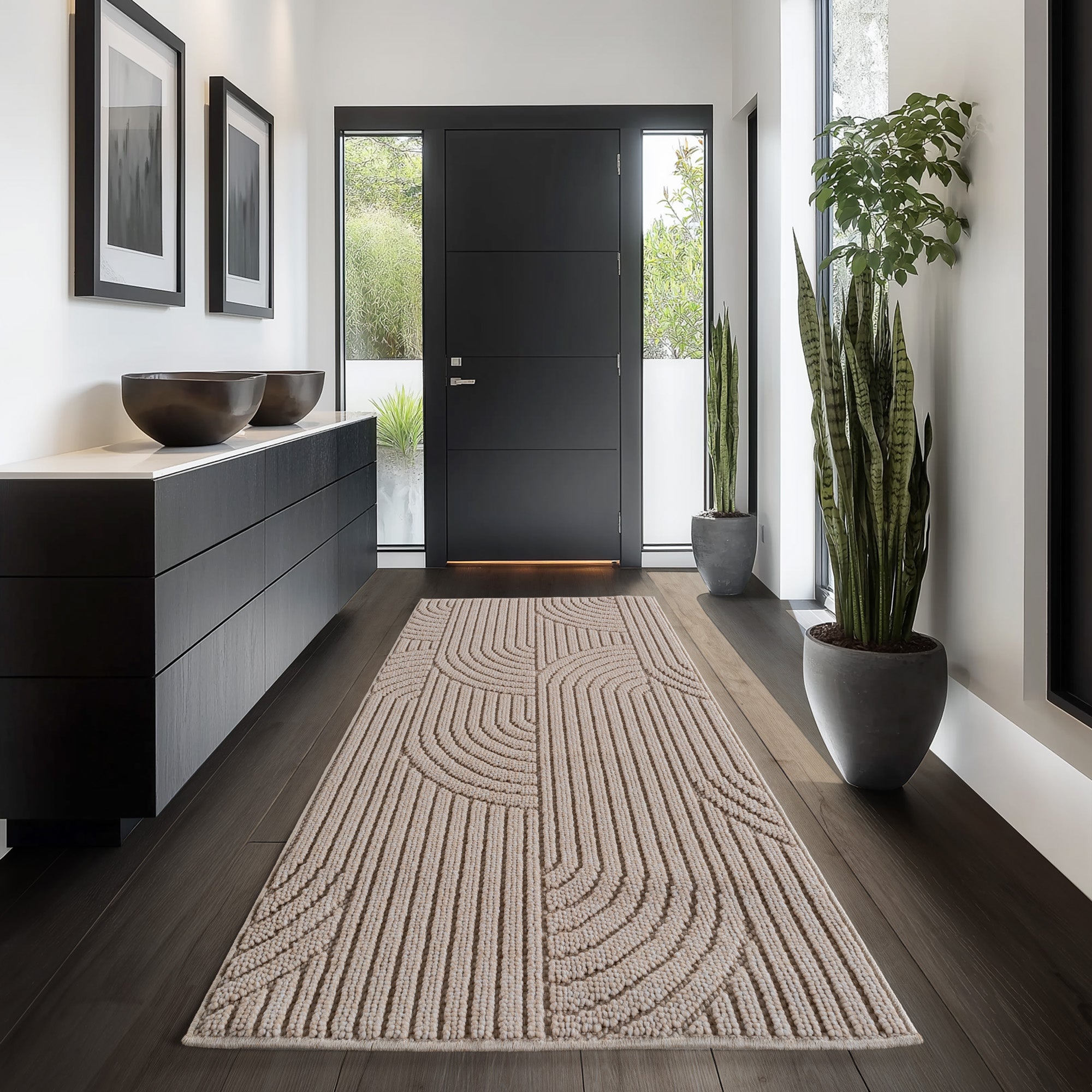 Carpettex Teppich Einfarbig Schlingenflor Skandi Stil Pflegeleicht Wohnzimmer