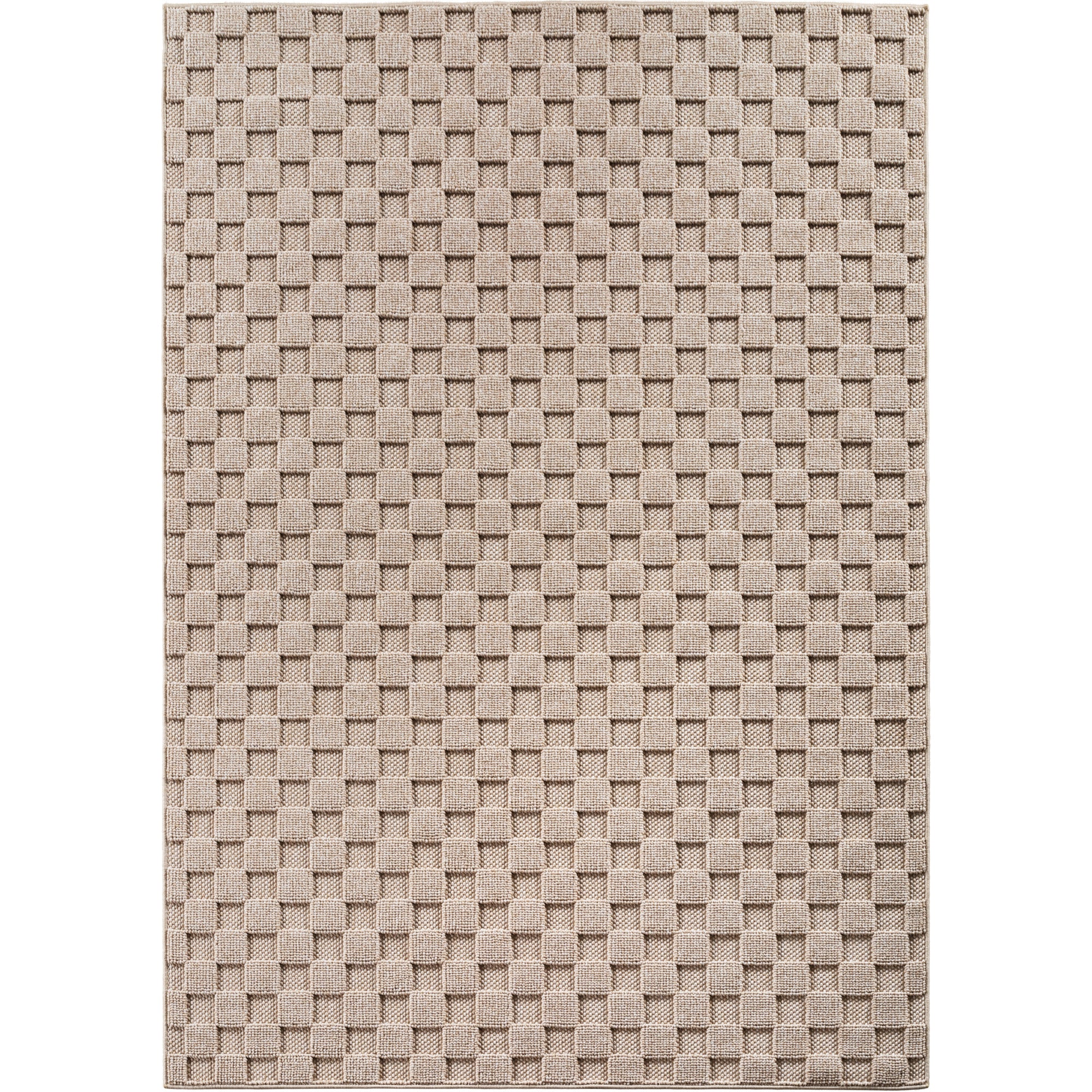 Carpettex rug, solid color, bouclé checkered style, easy care, living room, dining room