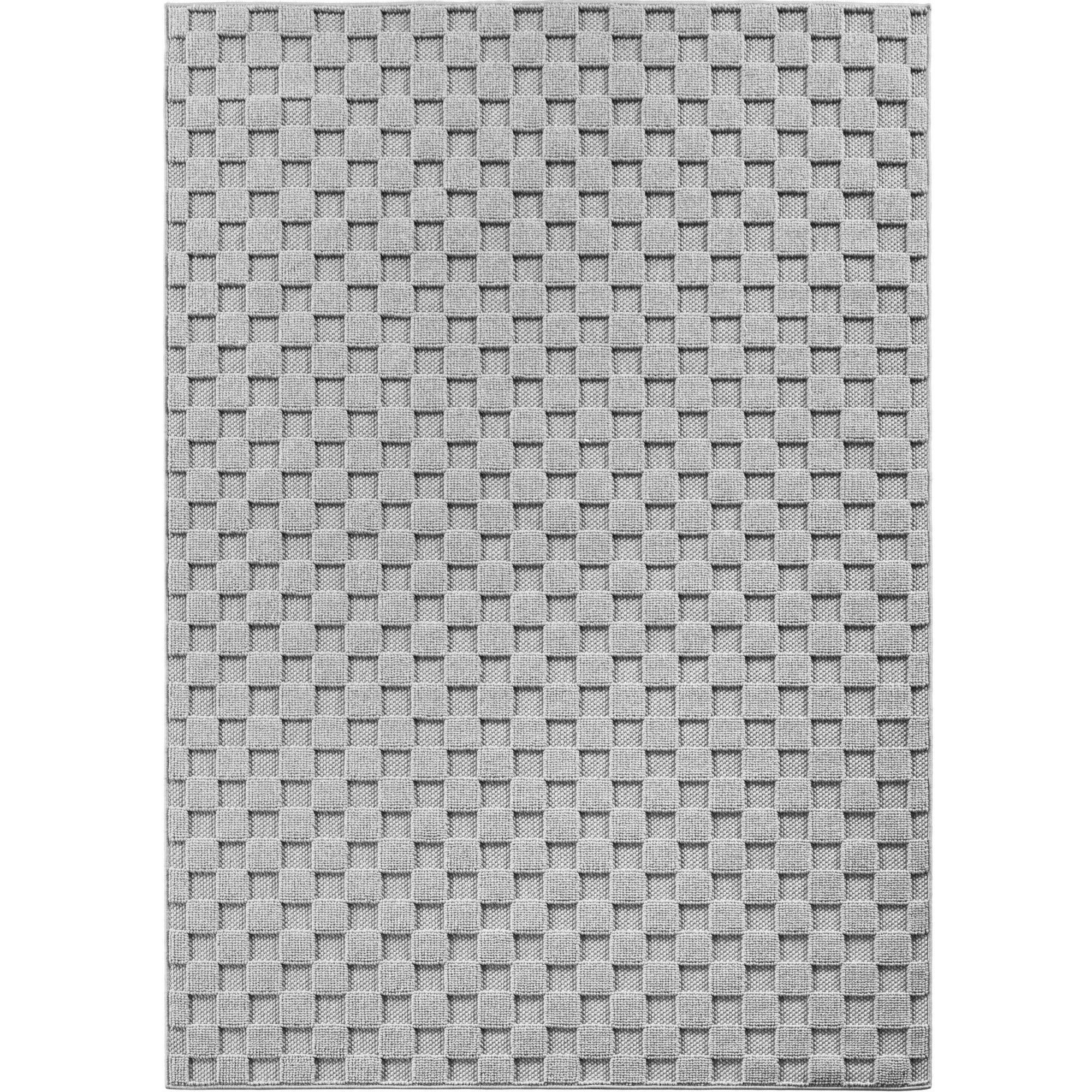 Carpettex rug, solid color, bouclé checkered style, easy care, living room, dining room