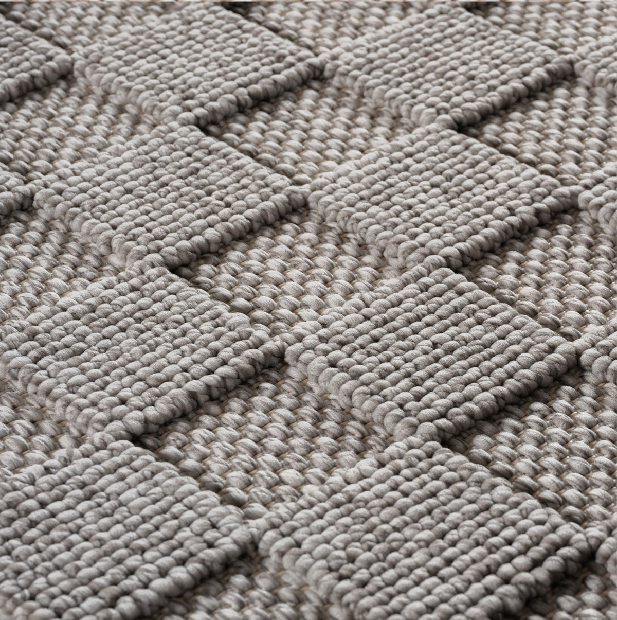 Carpettex Bouclé Teppich Schlingenflor Skandi Karo Weich