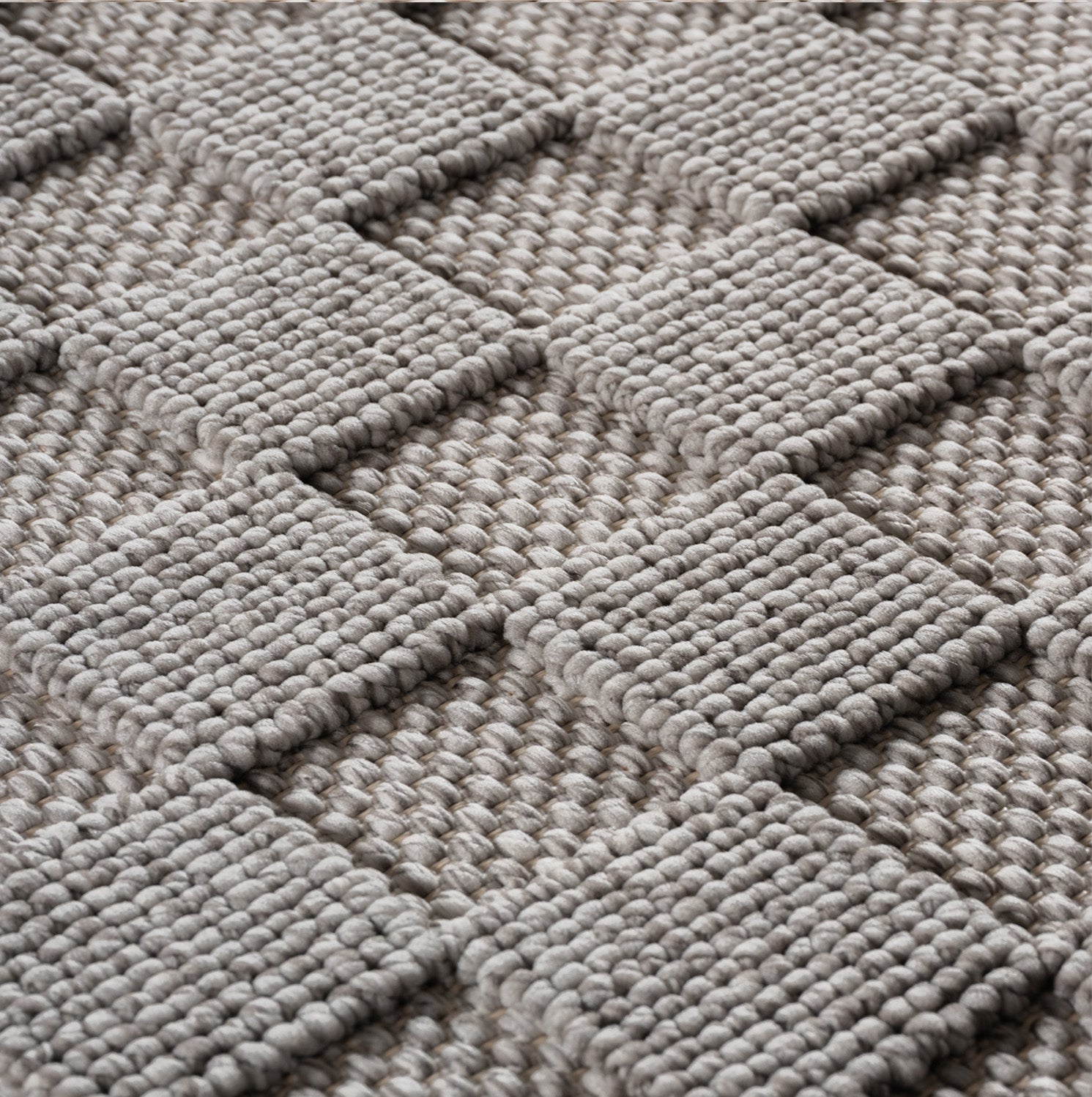 Carpettex rug, solid color, bouclé checkered style, easy care, living room, dining room
