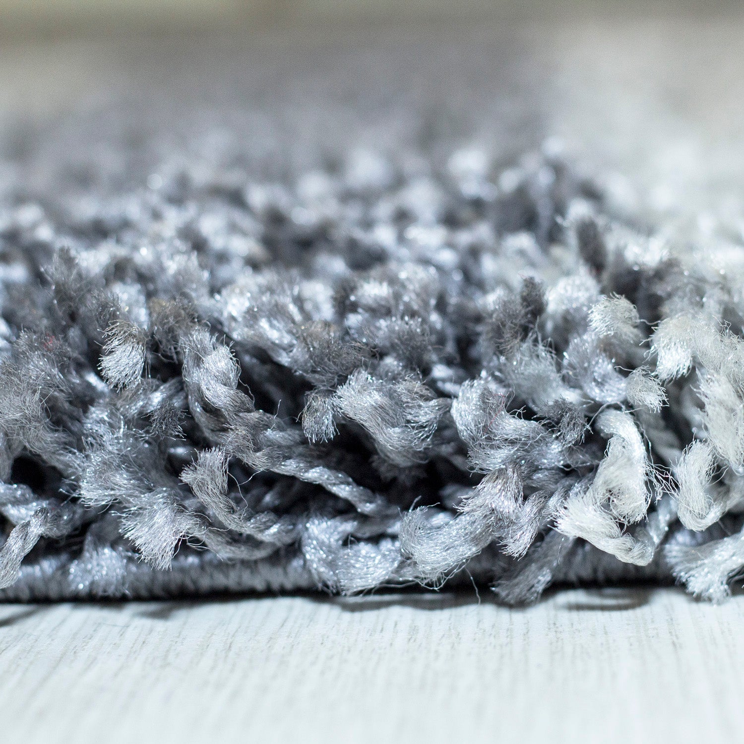 Designer Shaggy Teppich Modern Kariert Design Hochflor Teppich Wohnzimmer
